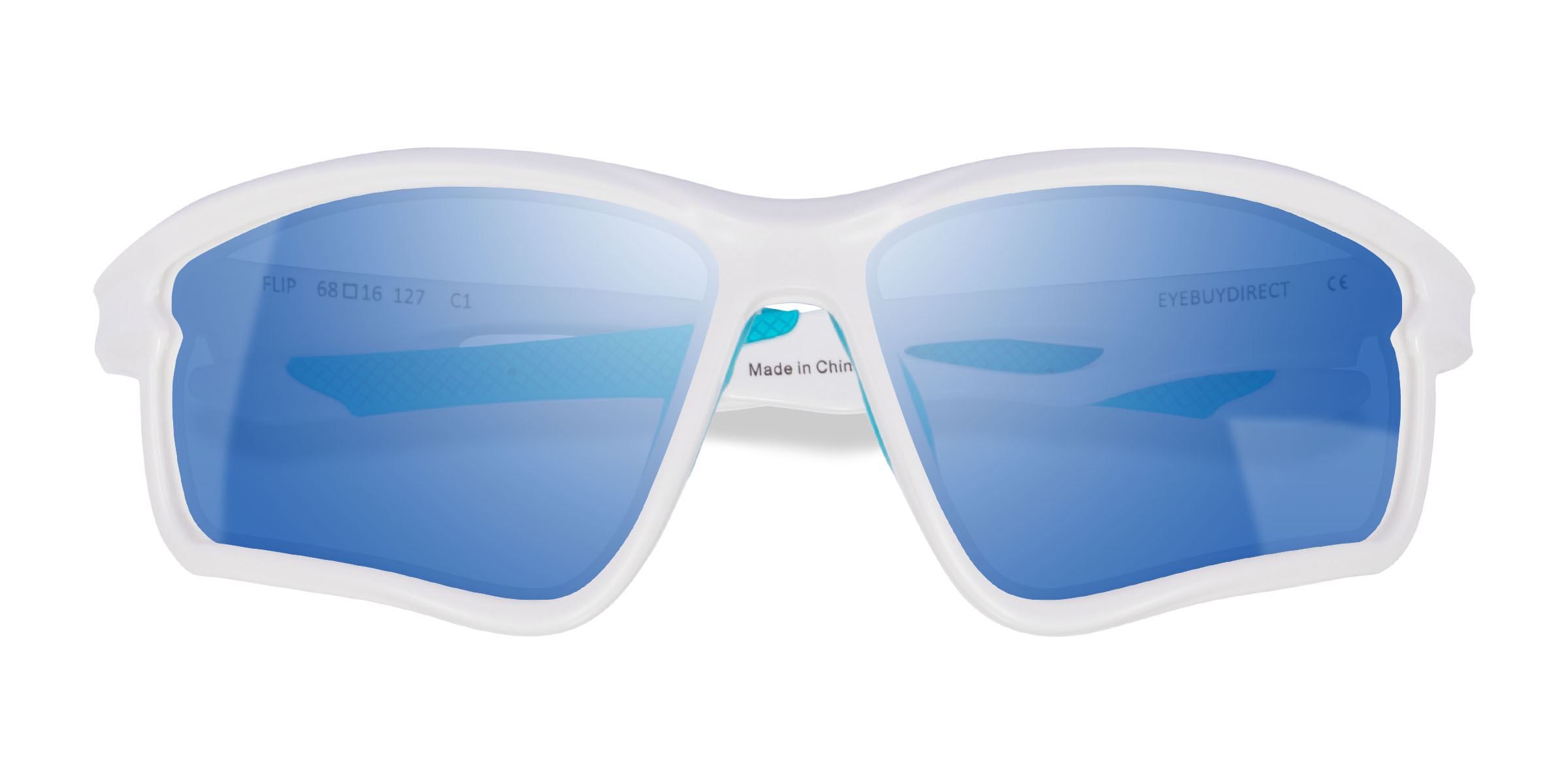 White Flip - Plastic Sunglasses
