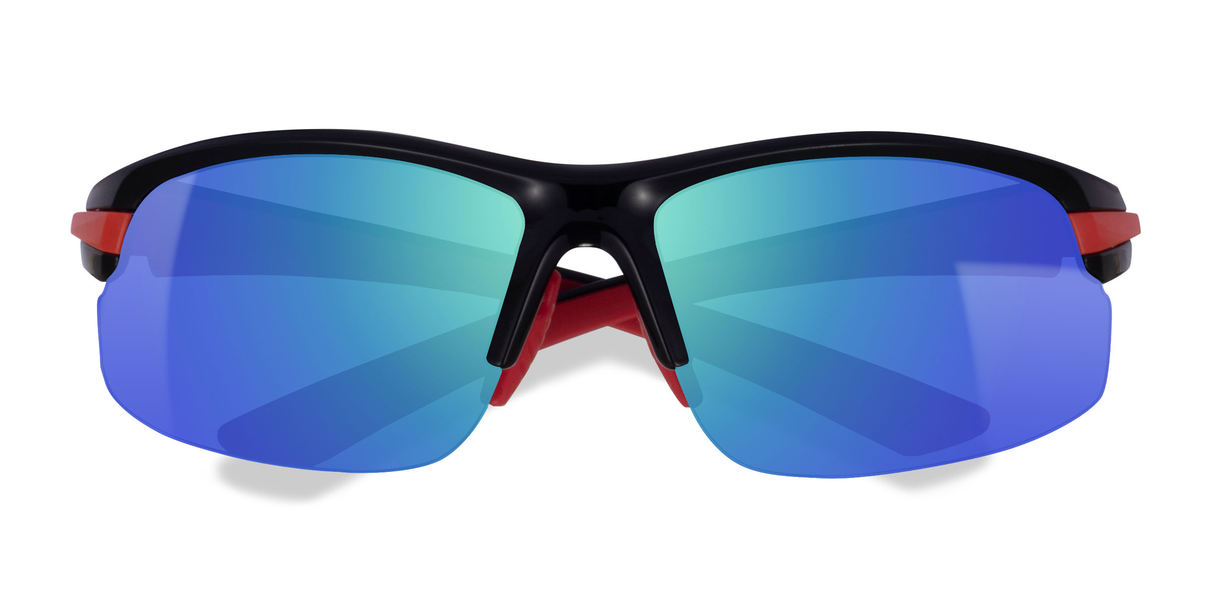 Black Red Match - Plastic Sunglasses