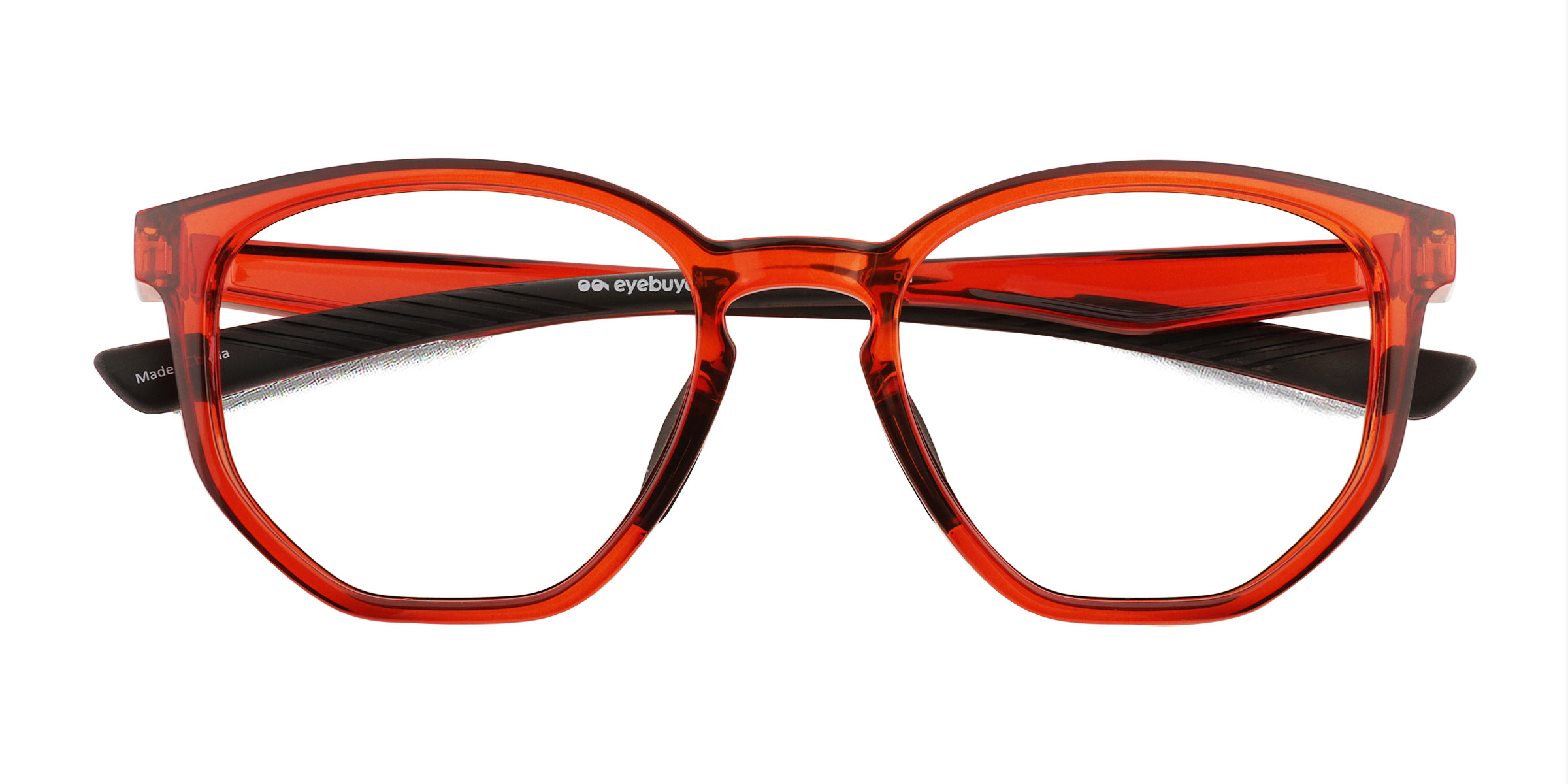 Clear Orange Atom - Plastic Eyeglasses
