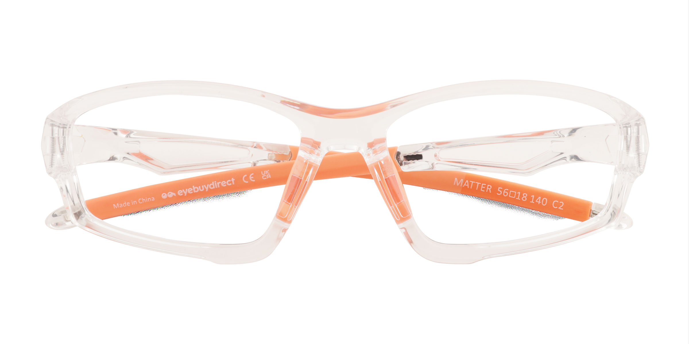 Clear Orange Matter -  Plastic Eyeglasses