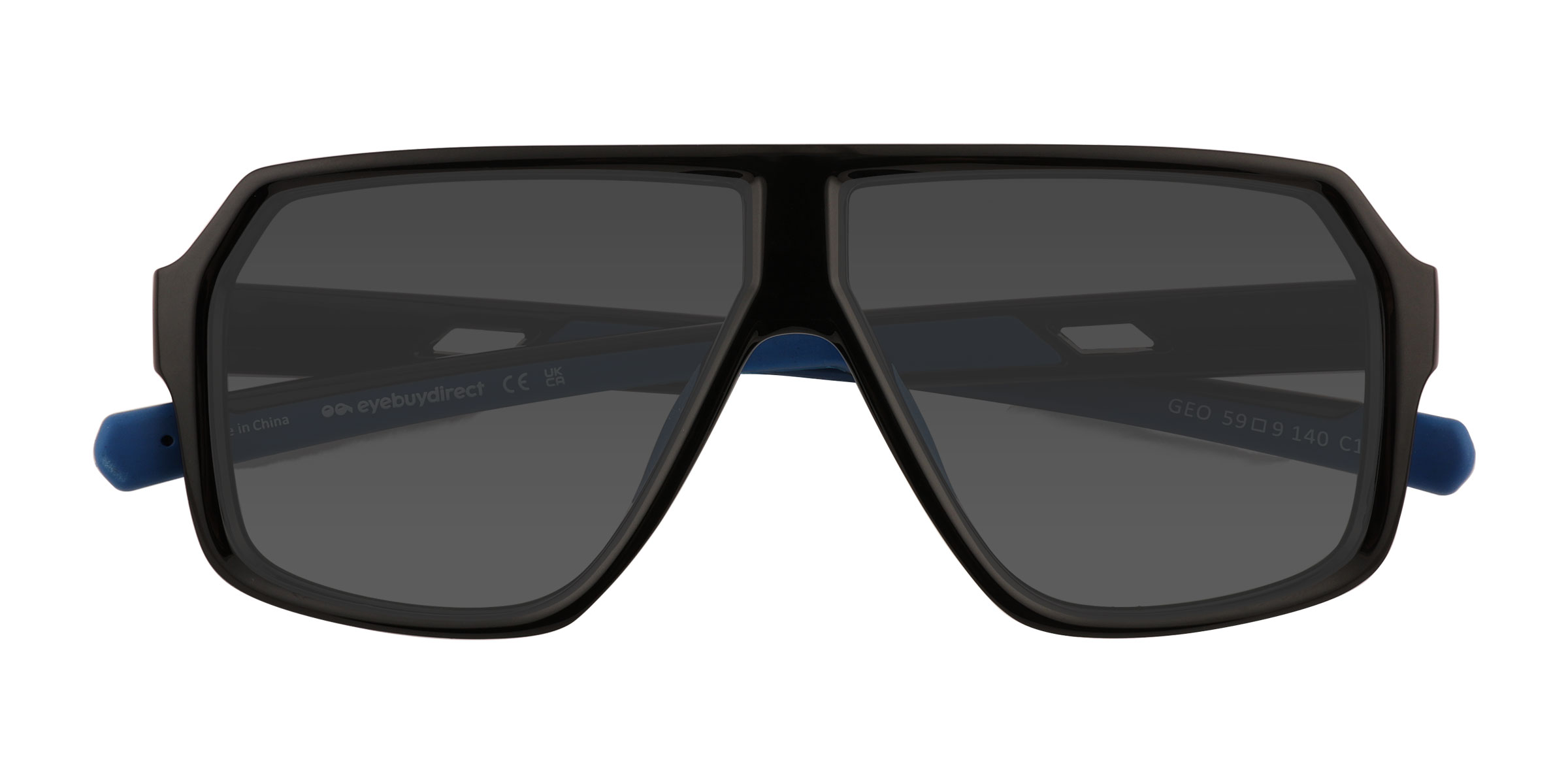 Noir Geo - Plastique Lunettes de soleil