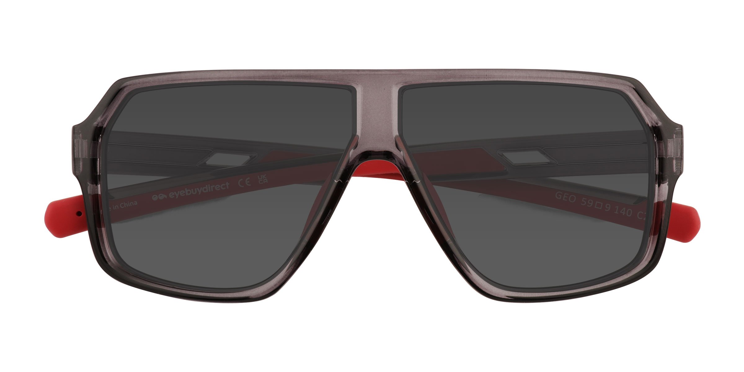 Clear Gray Geo - Plastique Lunettes de soleil