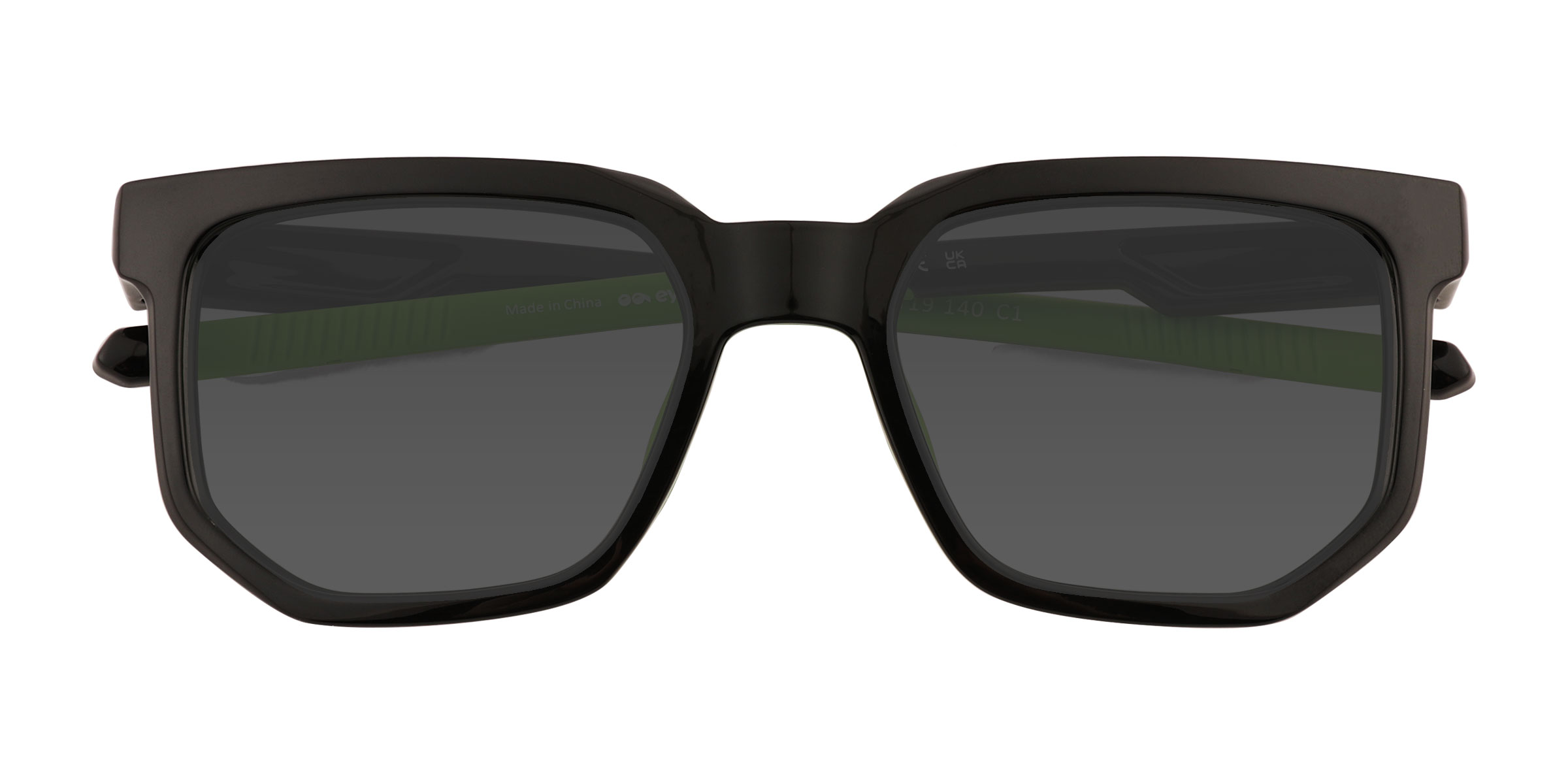 Noir Pillar - Plastique Lunettes de soleil