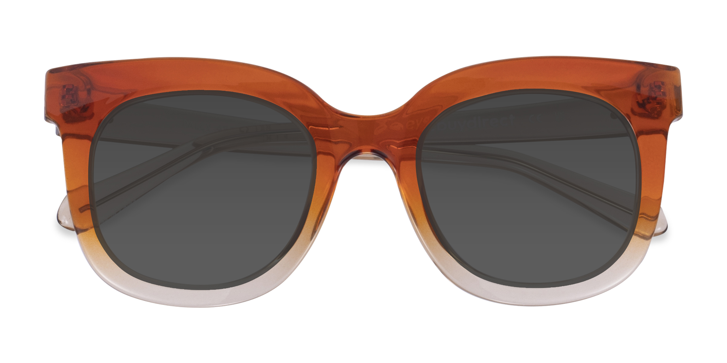 Orange Brown Paley - Plastique Lunettes de soleil