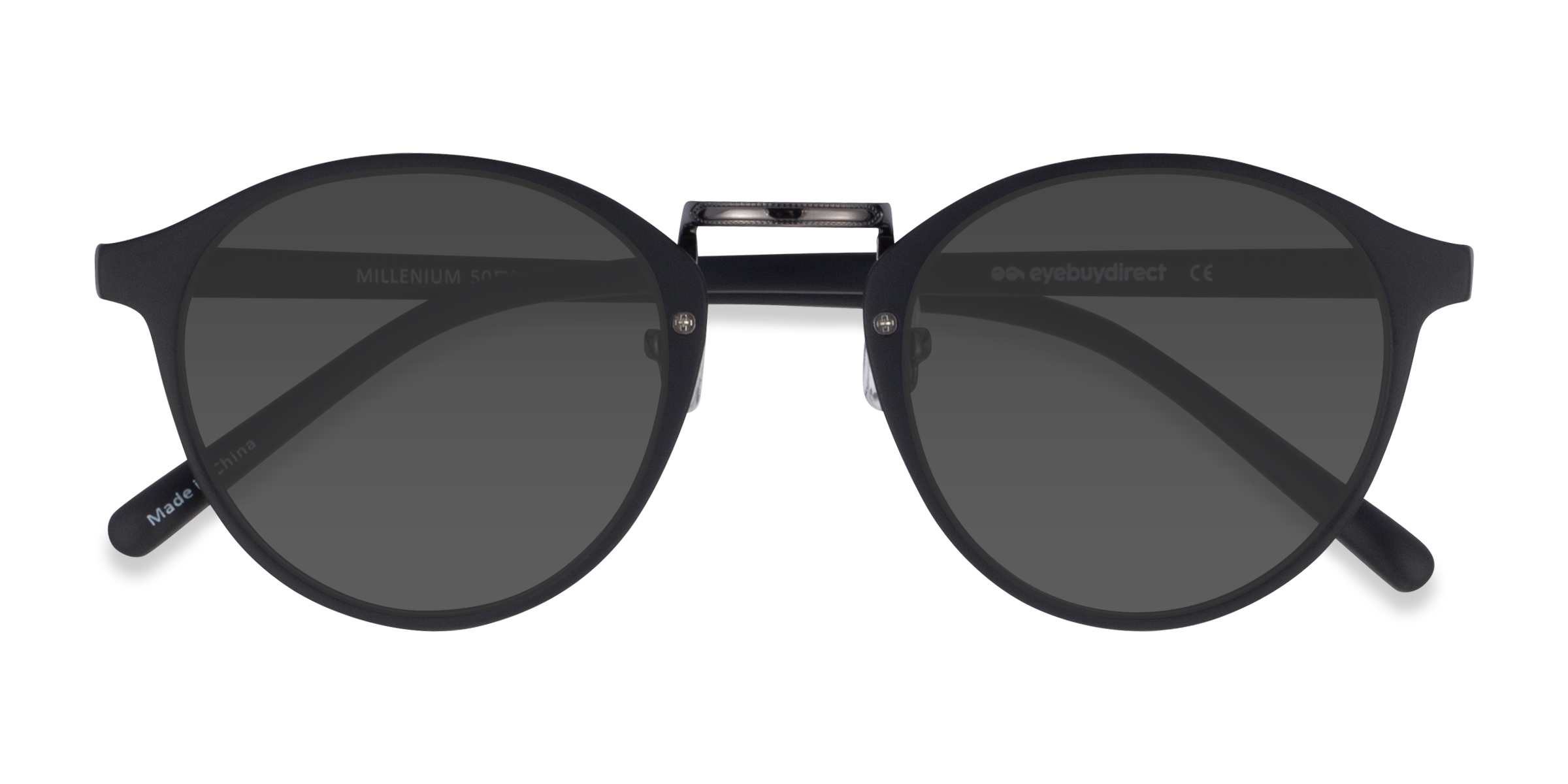 Matte Black Millenium - Plastic Sunglasses
