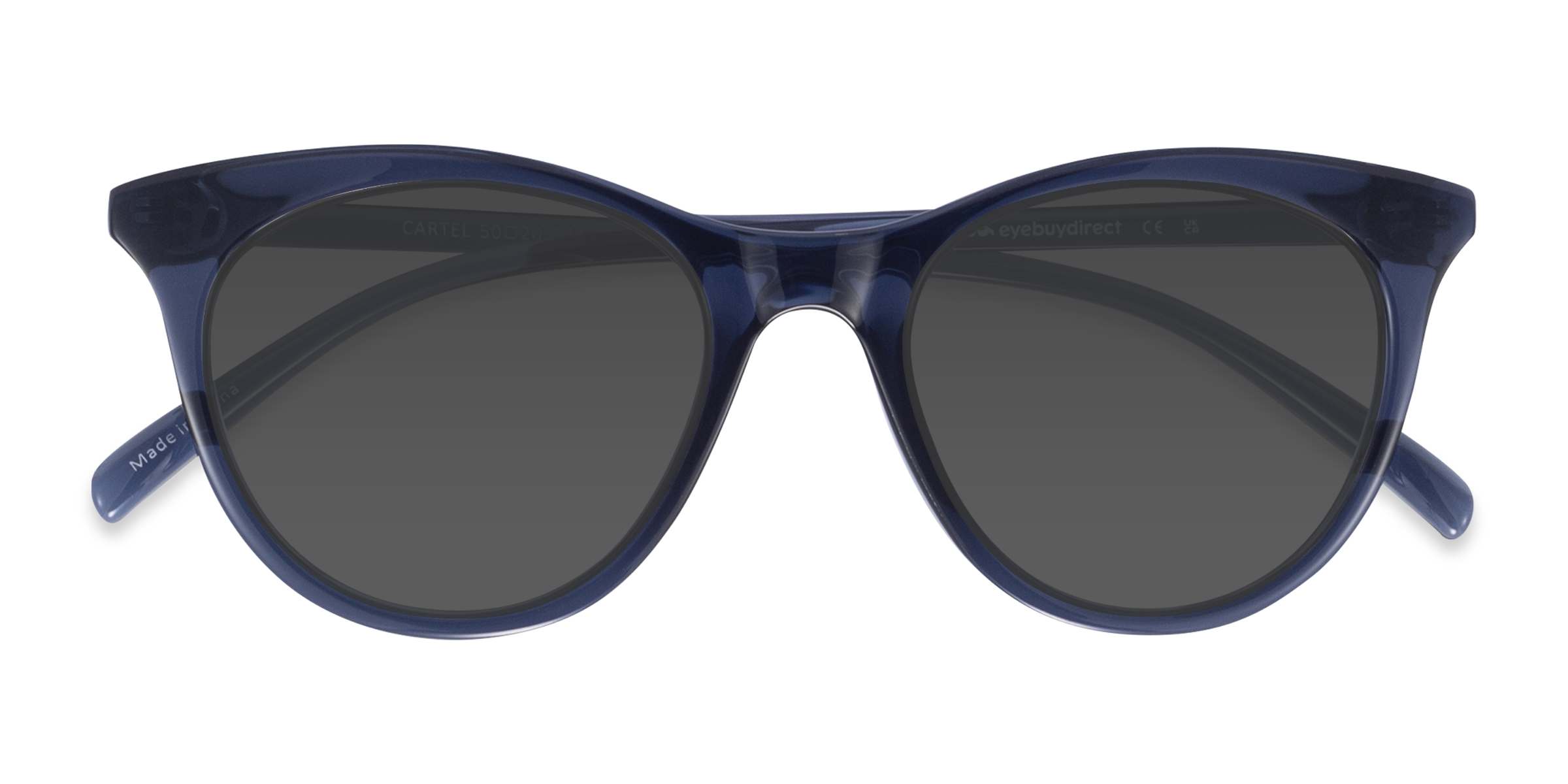 Clear Navy Cartel - Plastic Sunglasses