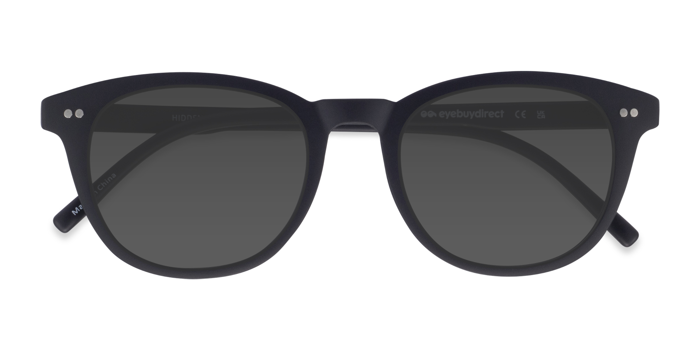 Noir Hidden -  Plastique Lunettes de soleil
