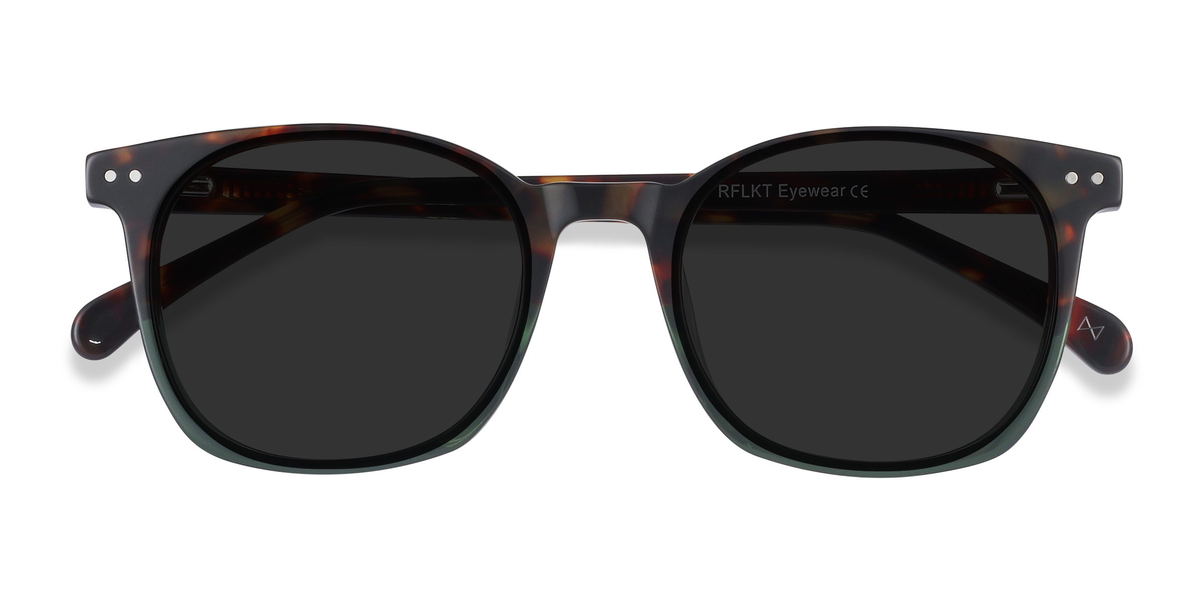 Tortoise Green Soleil -  Acétate Lunettes de soleil