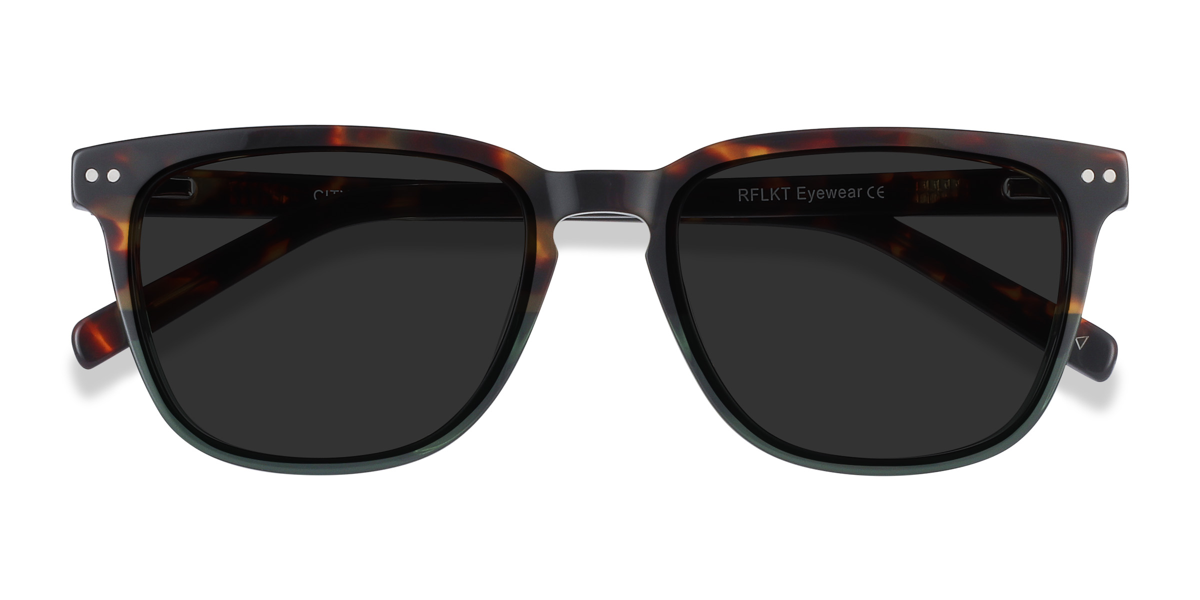 Tortoise Green City - Acetate Sunglasses
