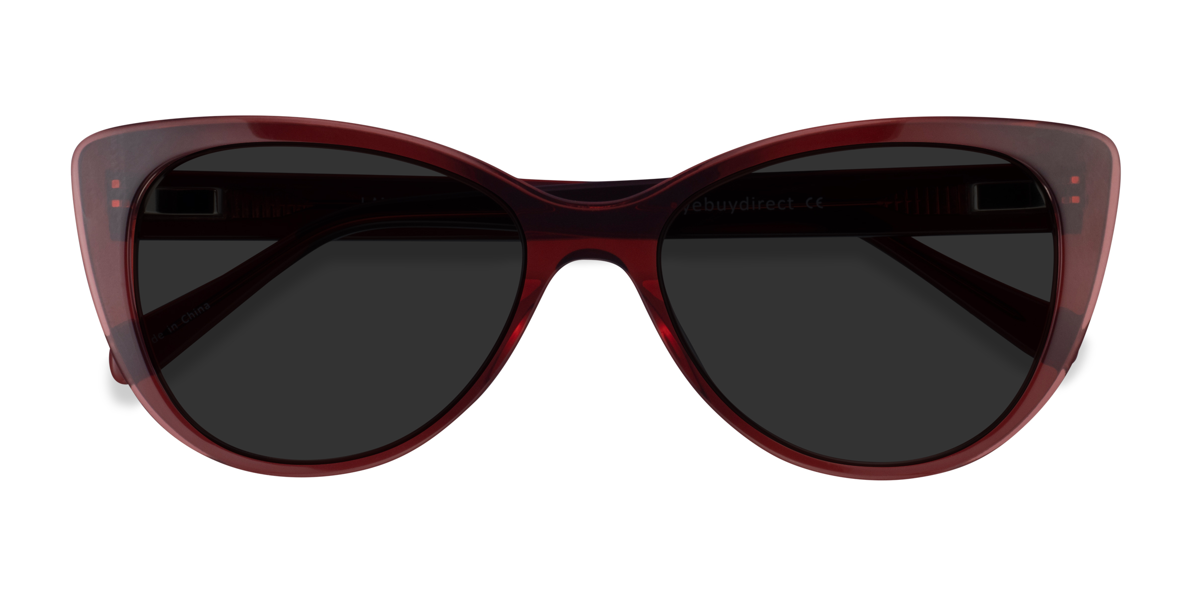 Clear Red Lamarr -  Acetate Sunglasses