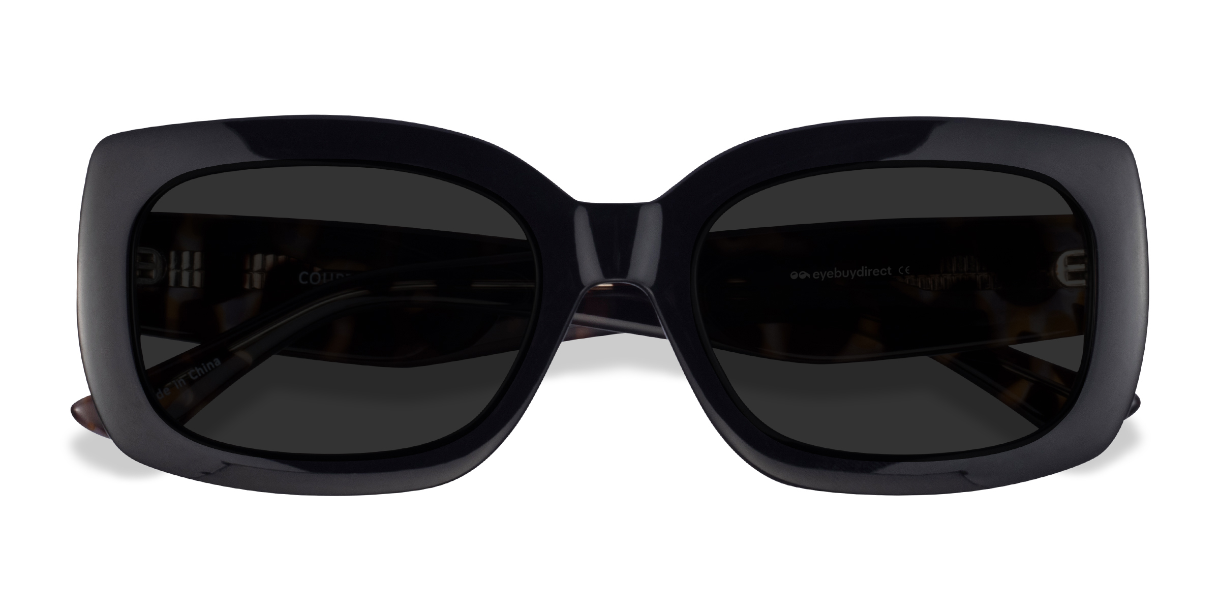 Noir Courteney -  Plastique Lunettes de soleil