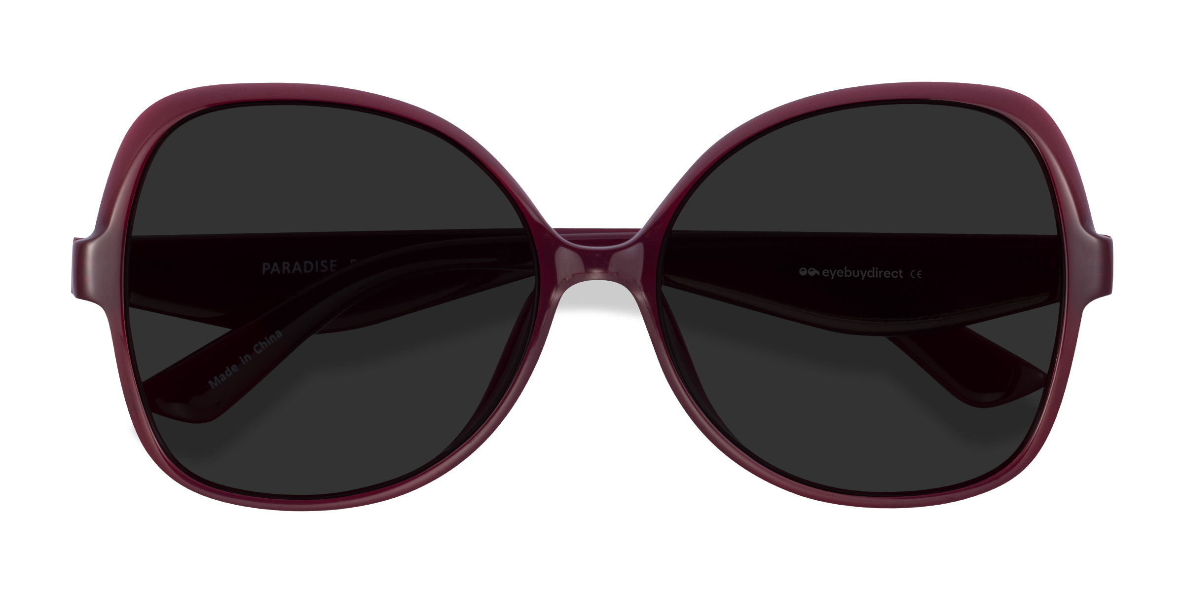 Burgundy Paradise - Plastique Lunettes de soleil
