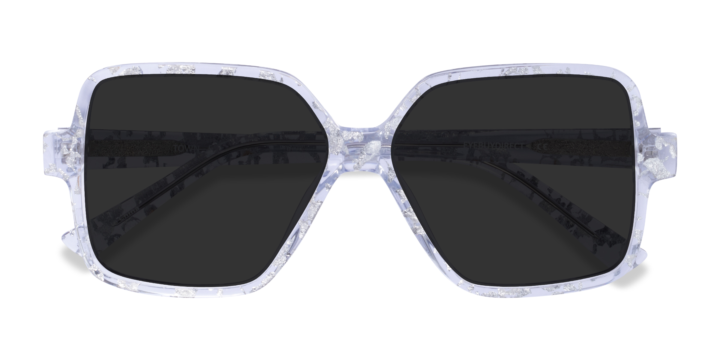 Clear Silver Town - Acetate Sunglasses