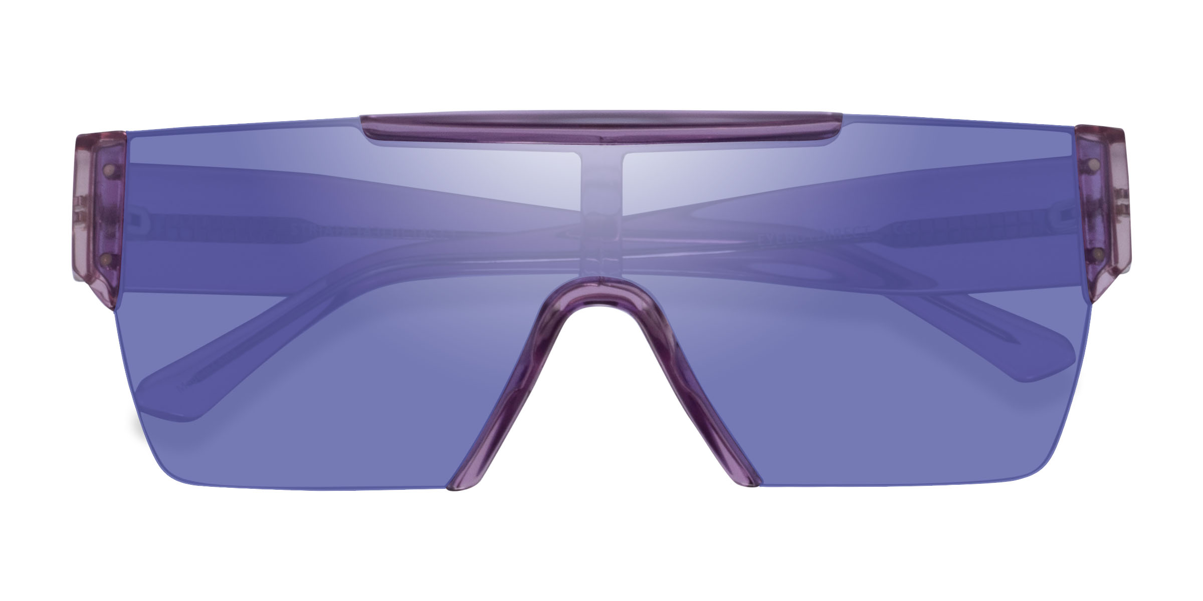 Clear Purple Striata - Plastic Sunglasses