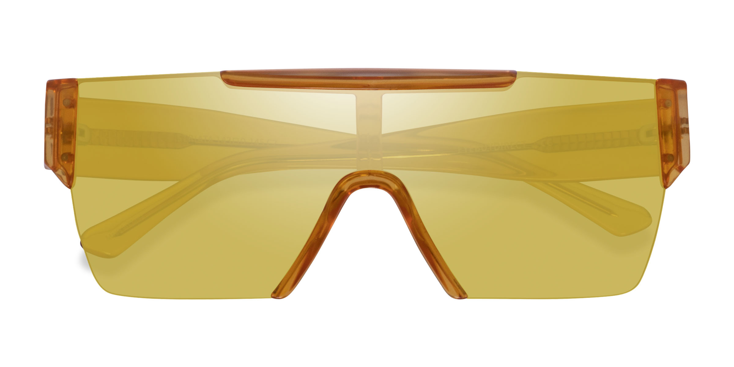 Clear Yellow Striata - Plastique Lunettes de soleil