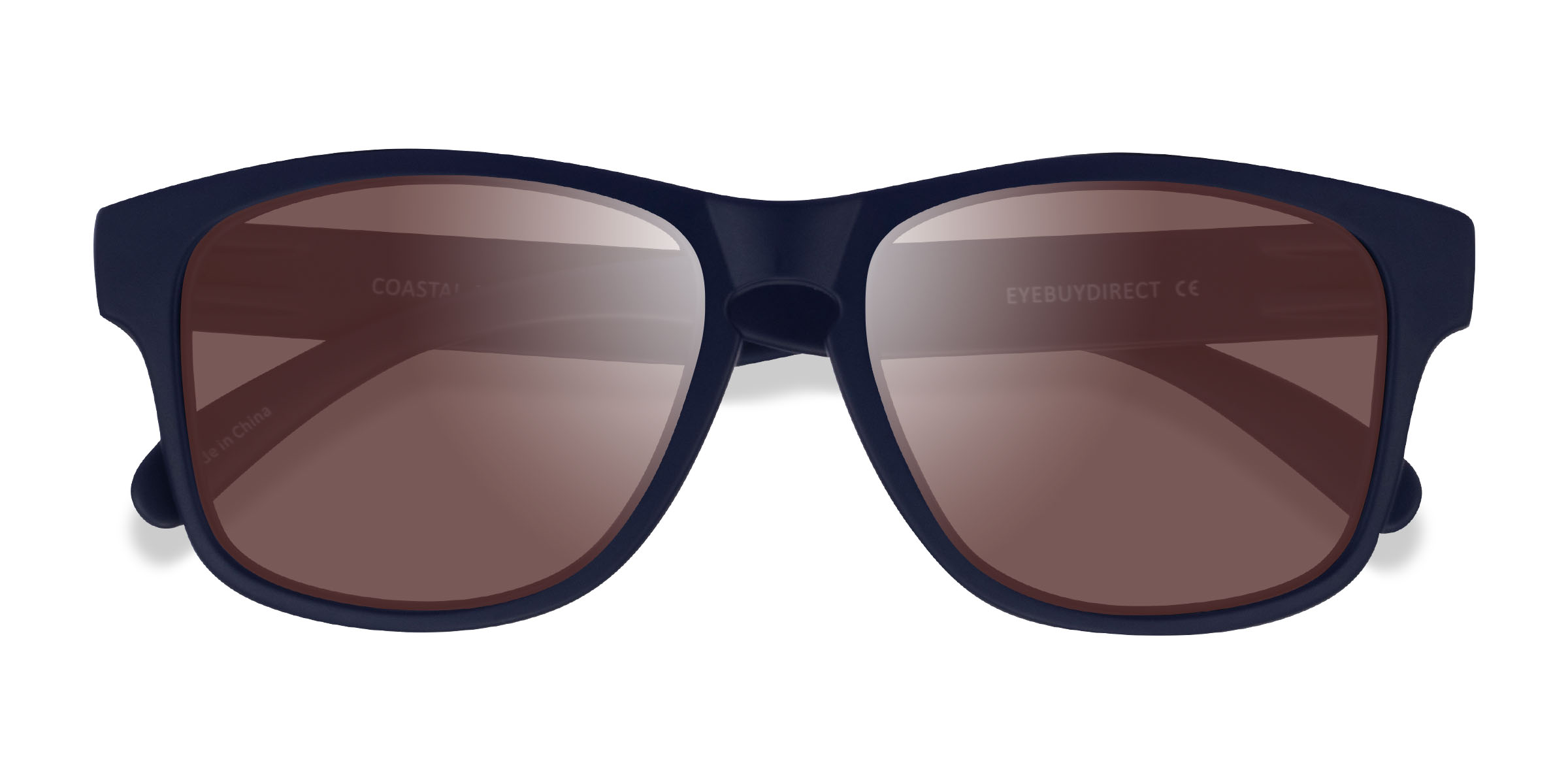 Navy Brown Coastal - Plastic Sunglasses