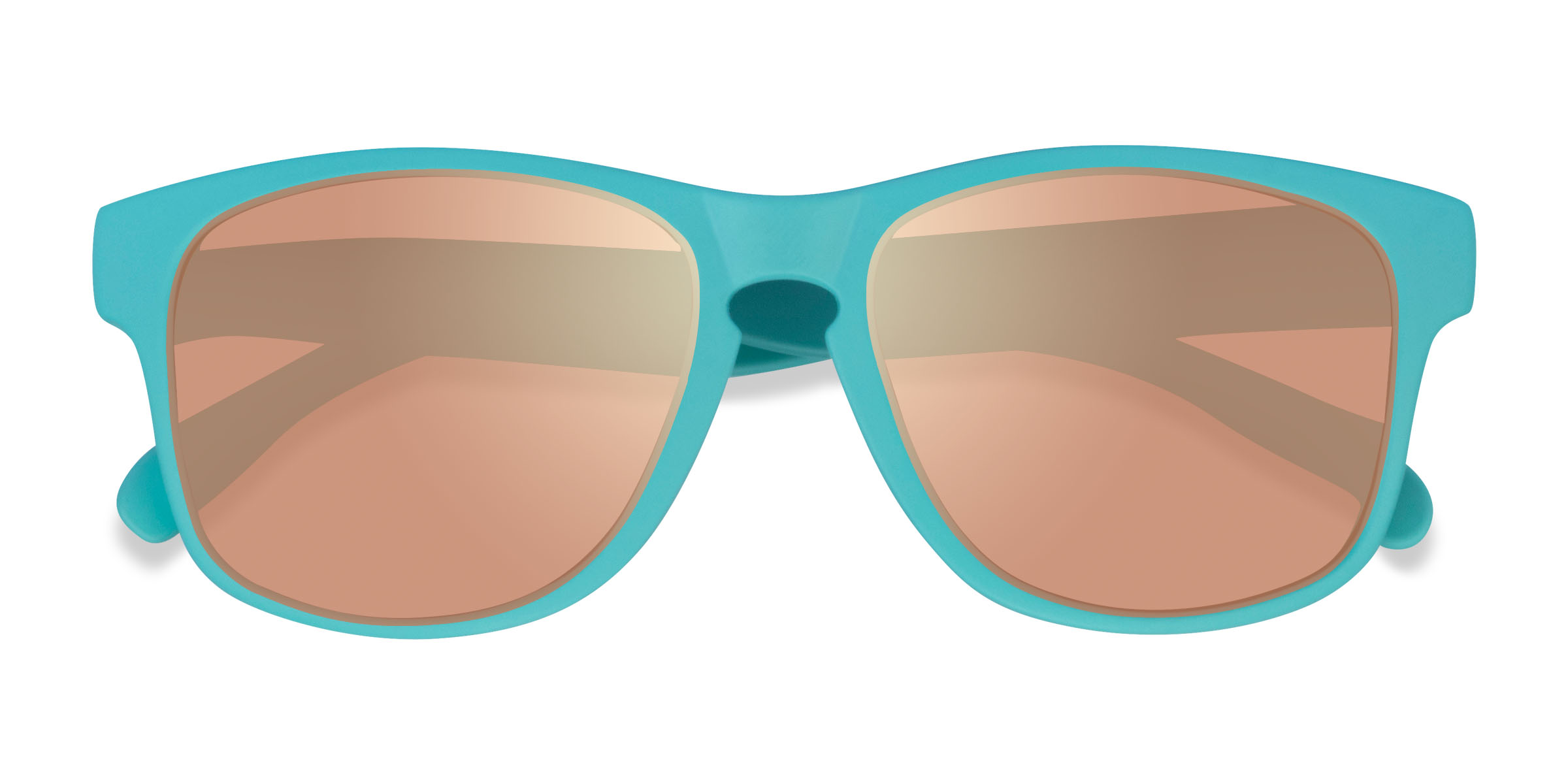 Turquoise Gold Ship - Plastic Sunglasses