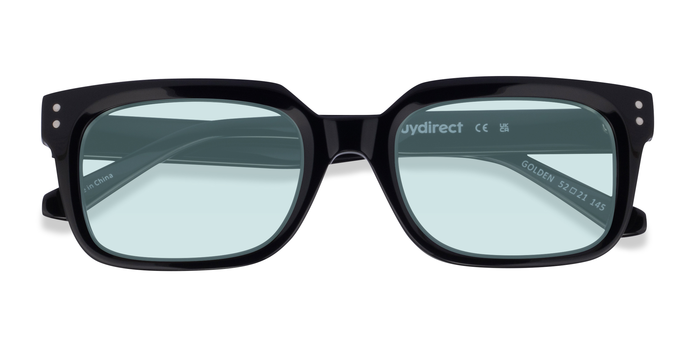 Shiny Black Golden - Acétate Lunettes de soleil