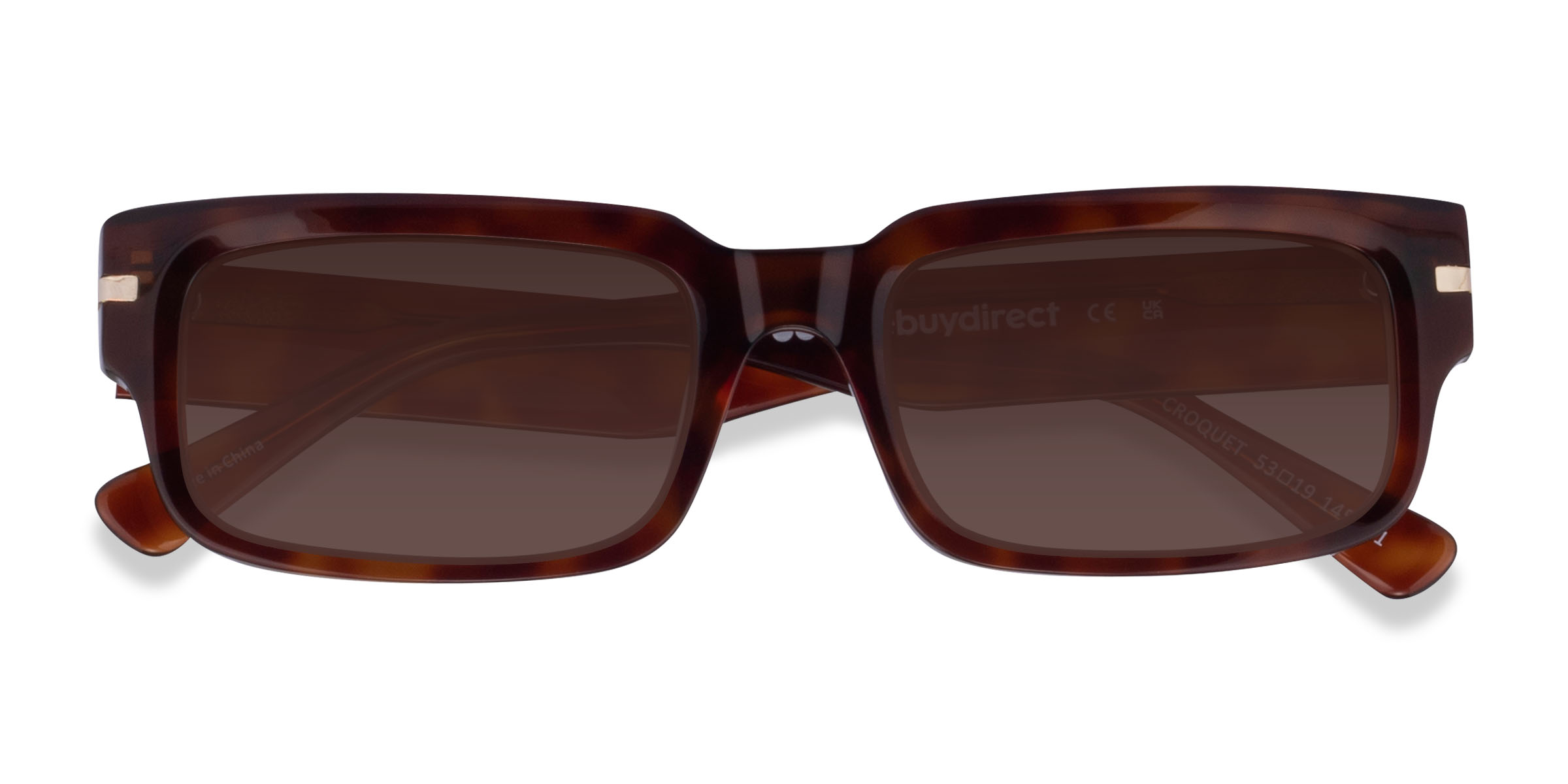 Shiny Tortoise Croquet - Acetate Sunglasses
