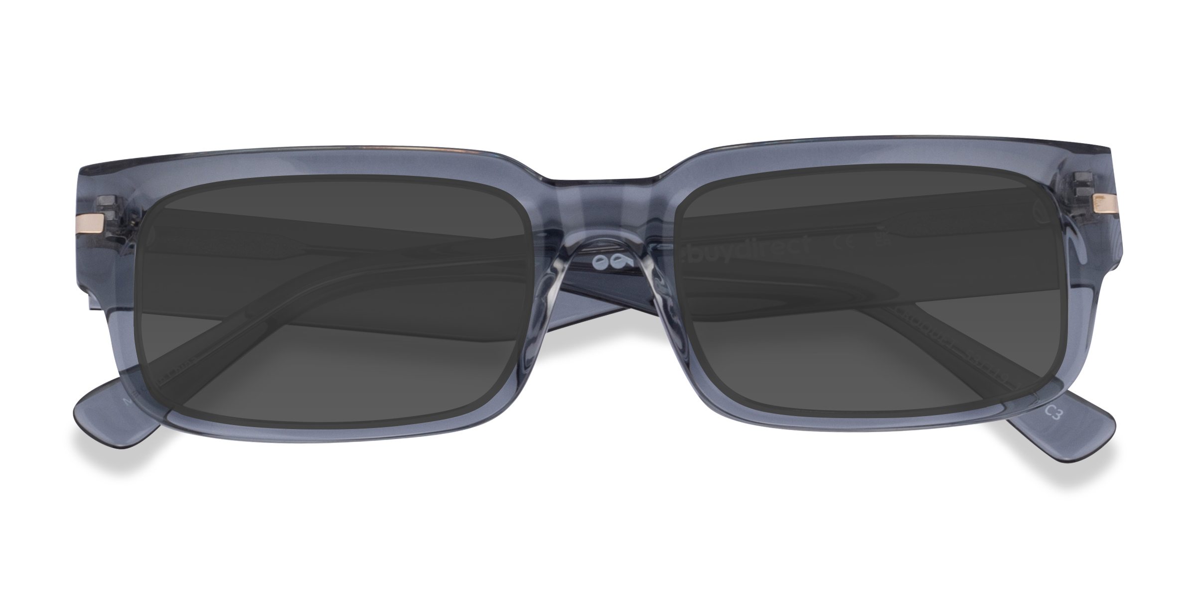 Crystal Blue Croquet - Acetate Sunglasses