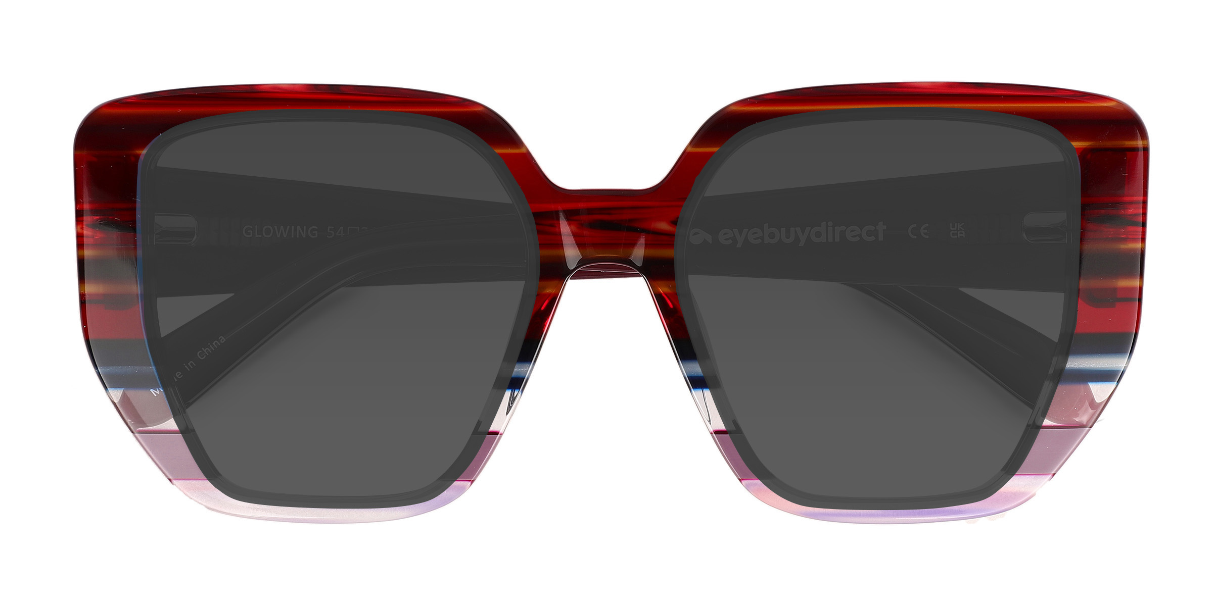 Purple Striped Glowing - Acetate Sunglasses