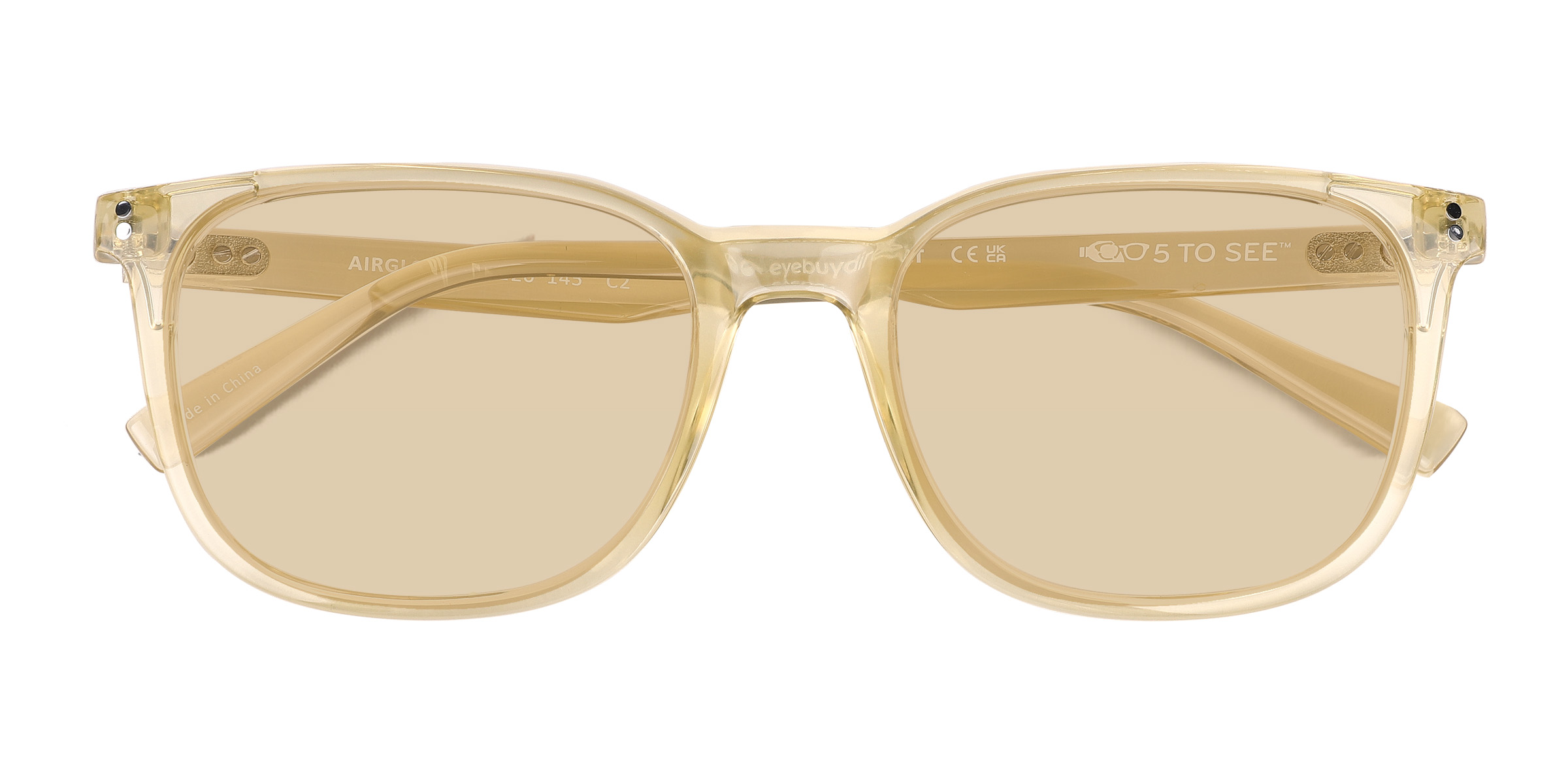 Crystal Yellow Airglow - Plastic Sunglasses