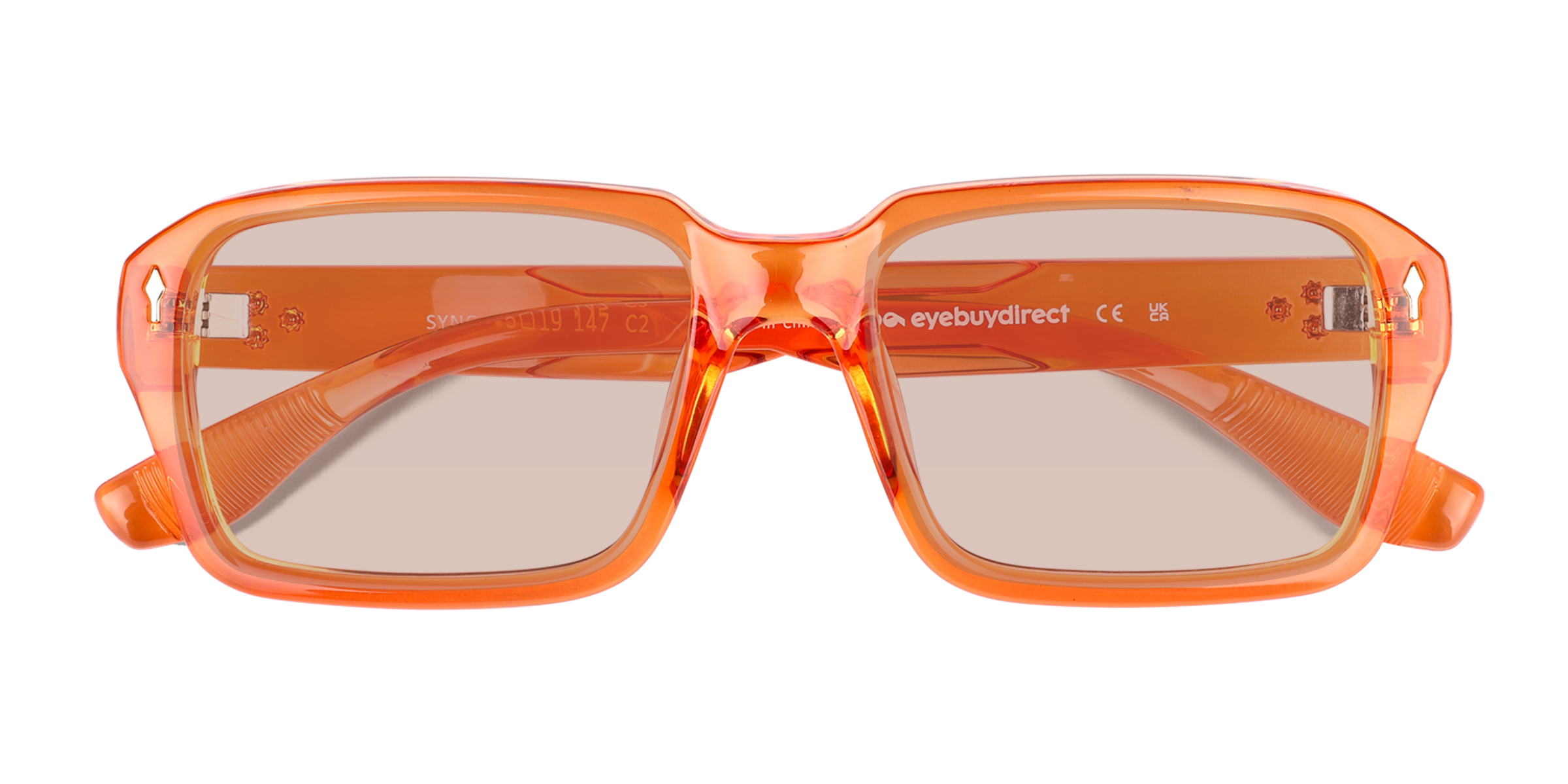 Crystal Orange Sync -  Plastique Lunettes de soleil