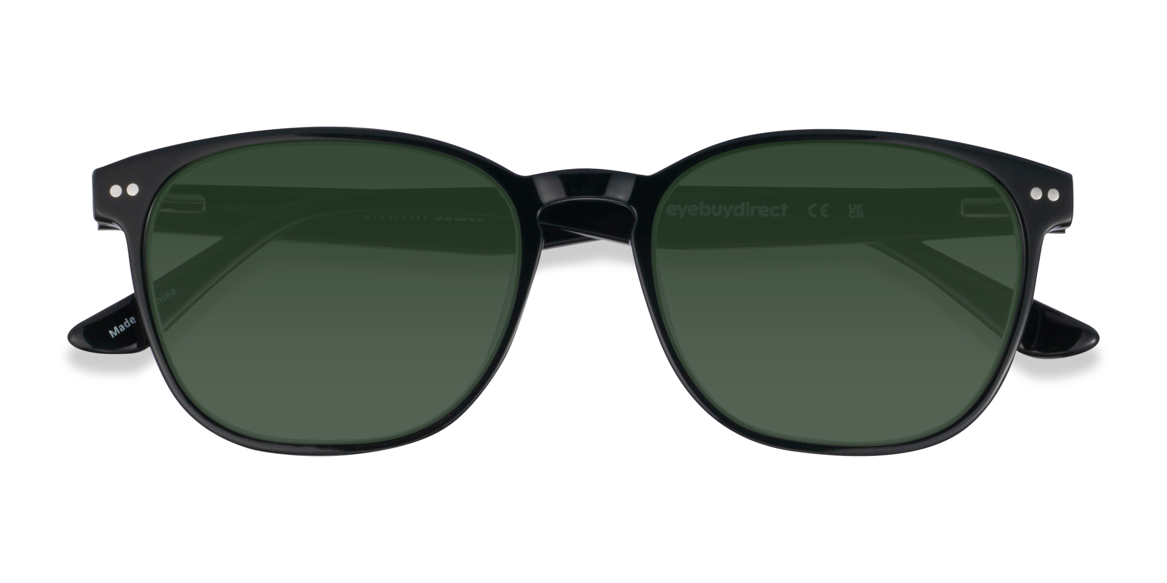 Solid Dark Green Graffiti - Acetate Sunglasses
