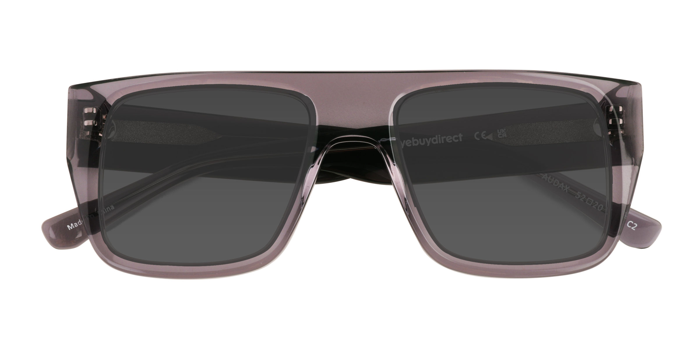 Shiny Silver Gray Audax -  Acétate Lunettes de soleil