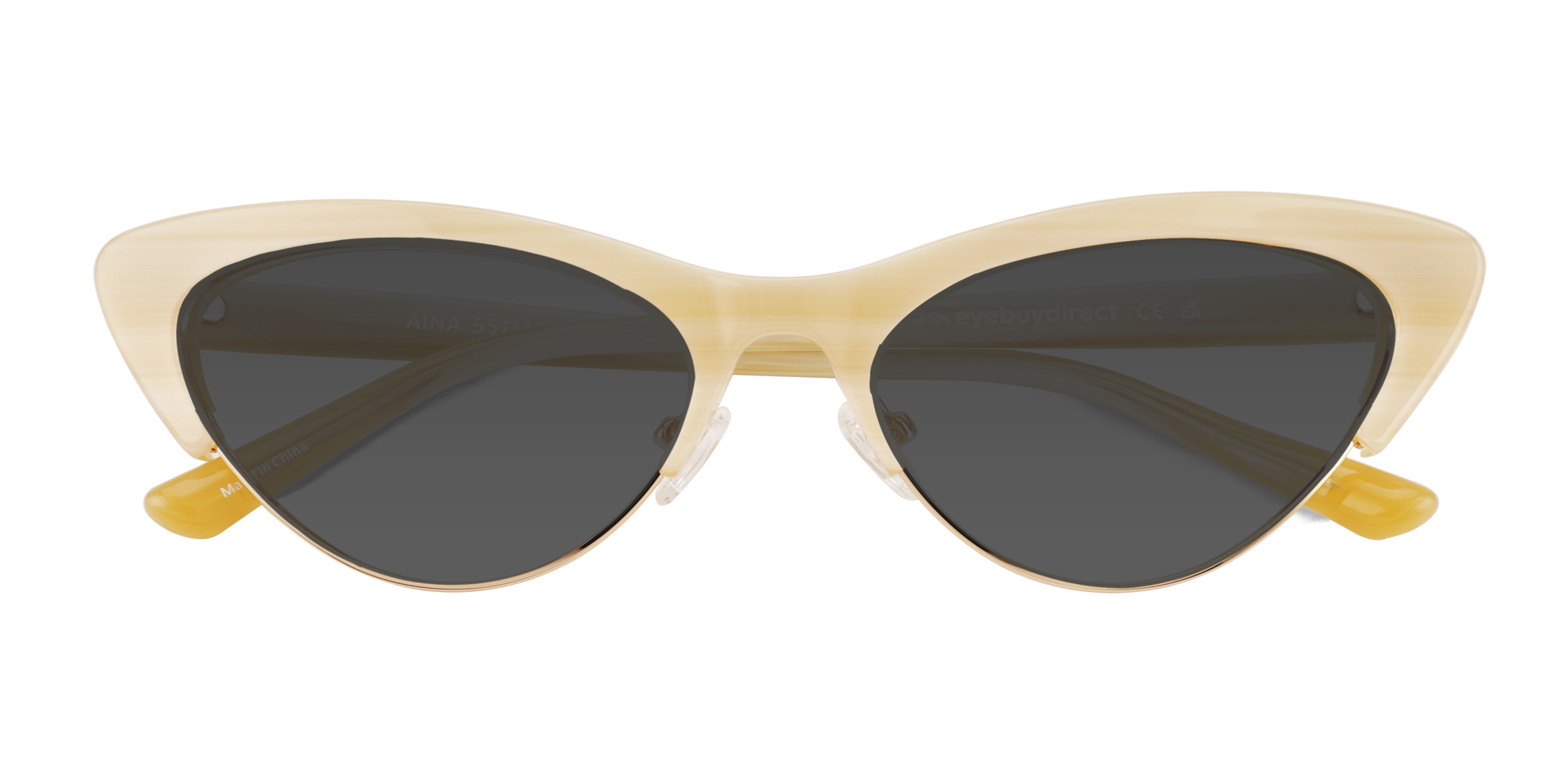 Striped Brown Aina - Acetate Sunglasses