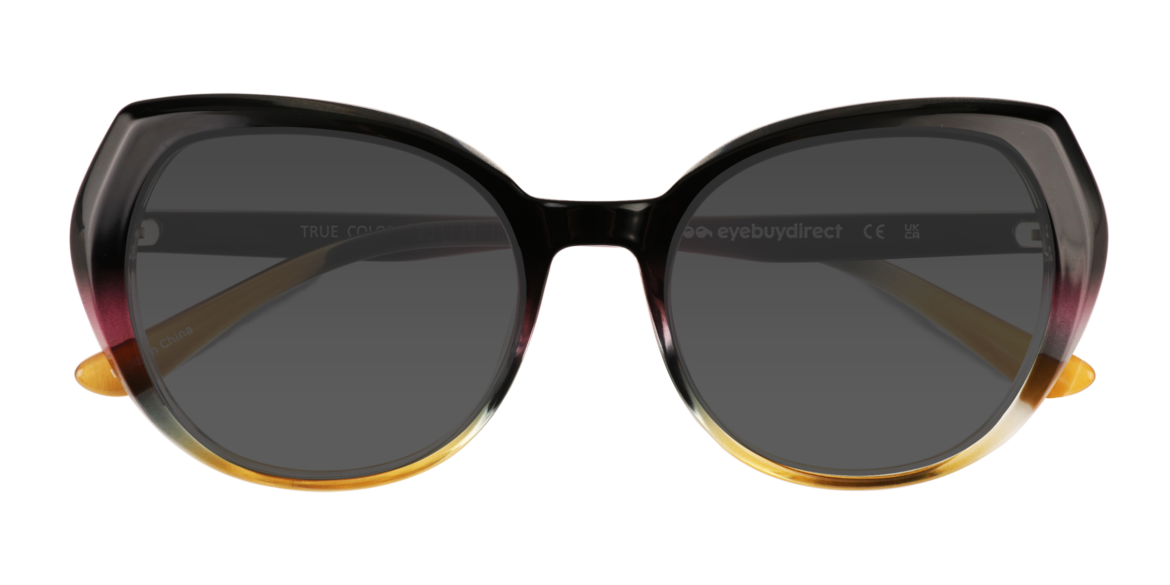 Black Yellow True Colors - Plastic Sunglasses