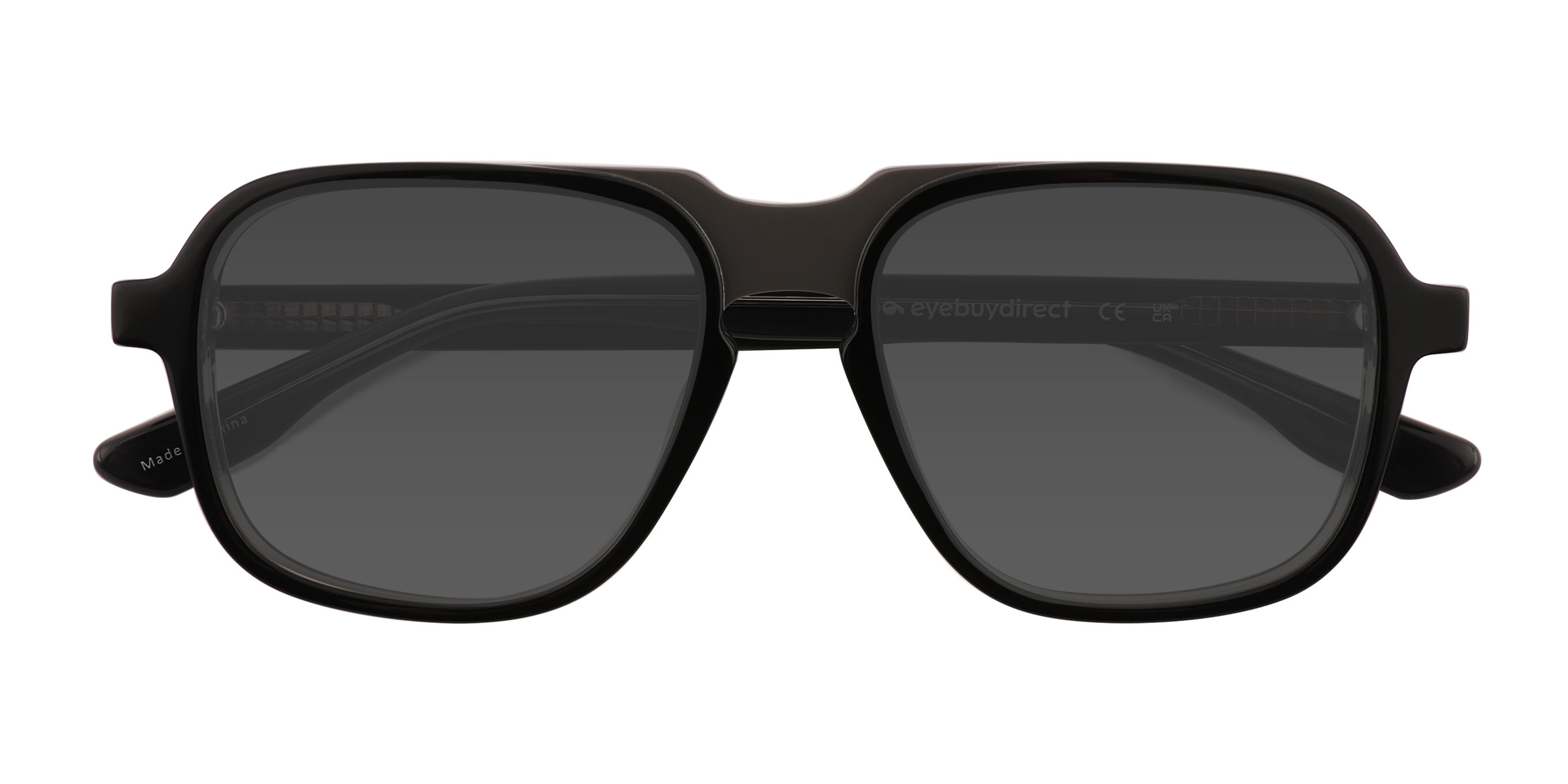 Clear Gray Black Abyss - Acetate Sunglasses
