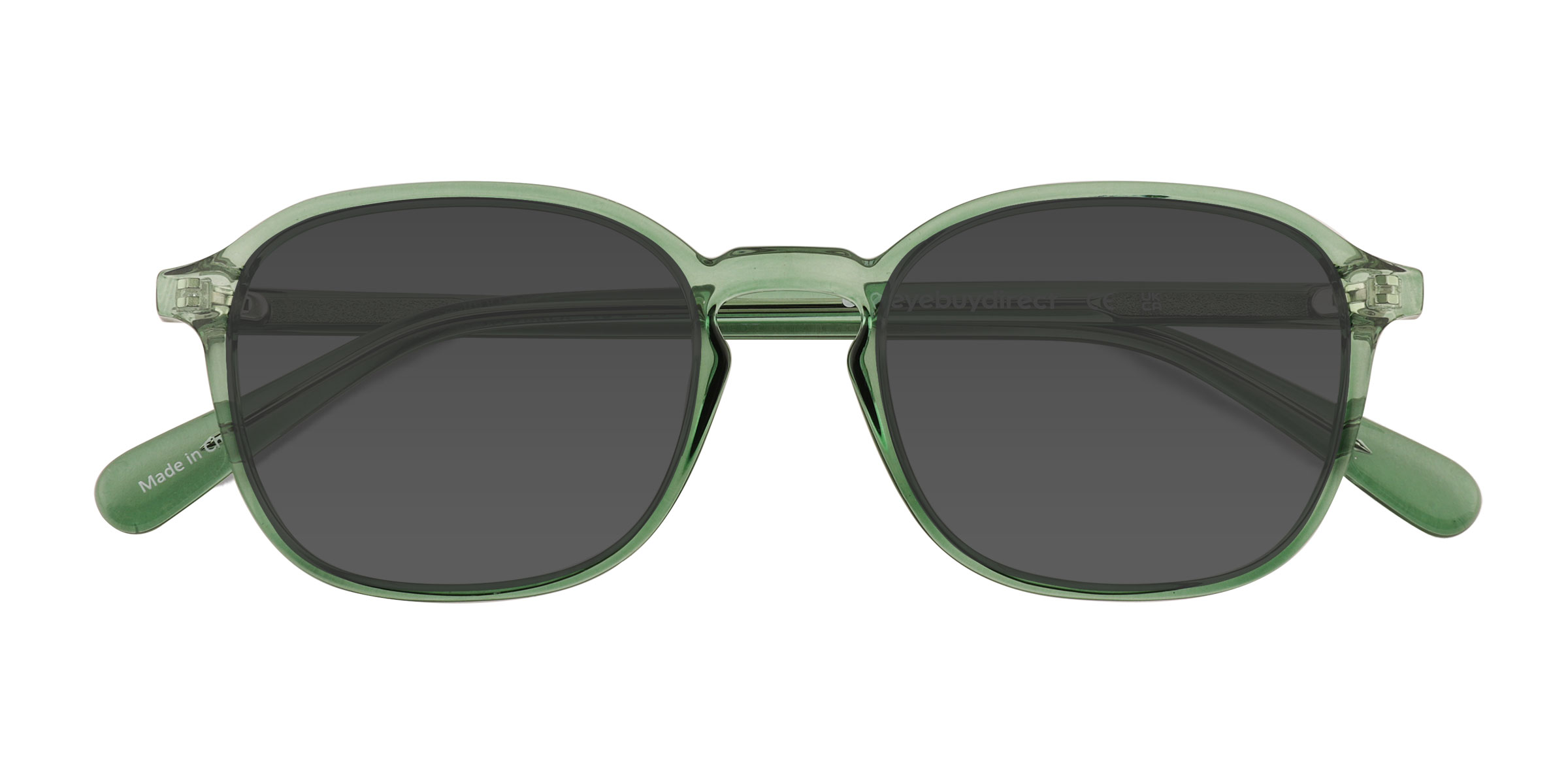 Shiny Clear Green Malarkey - Plastic Sunglasses