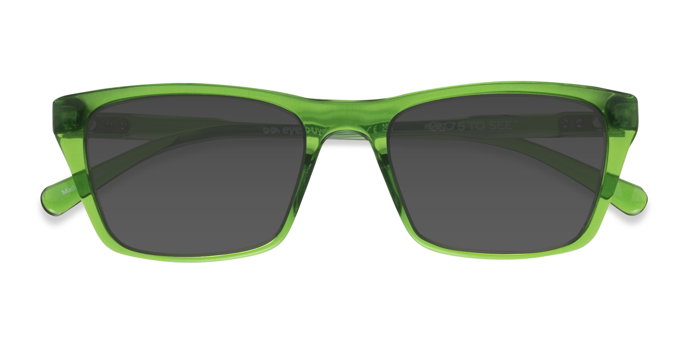 Clear Green Seabreeze - Plastic Sunglasses