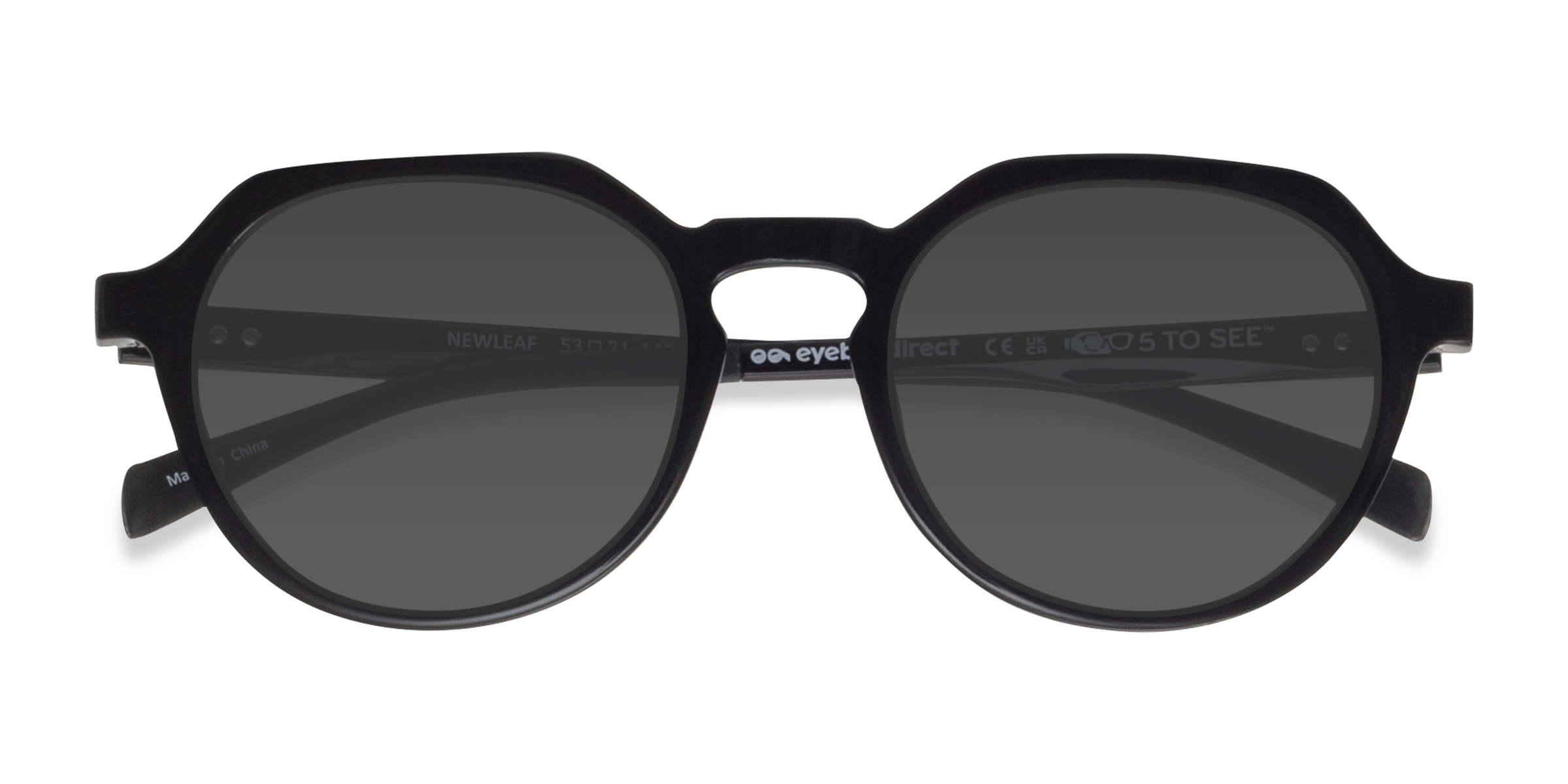 Black Newleaf - Plastic Sunglasses