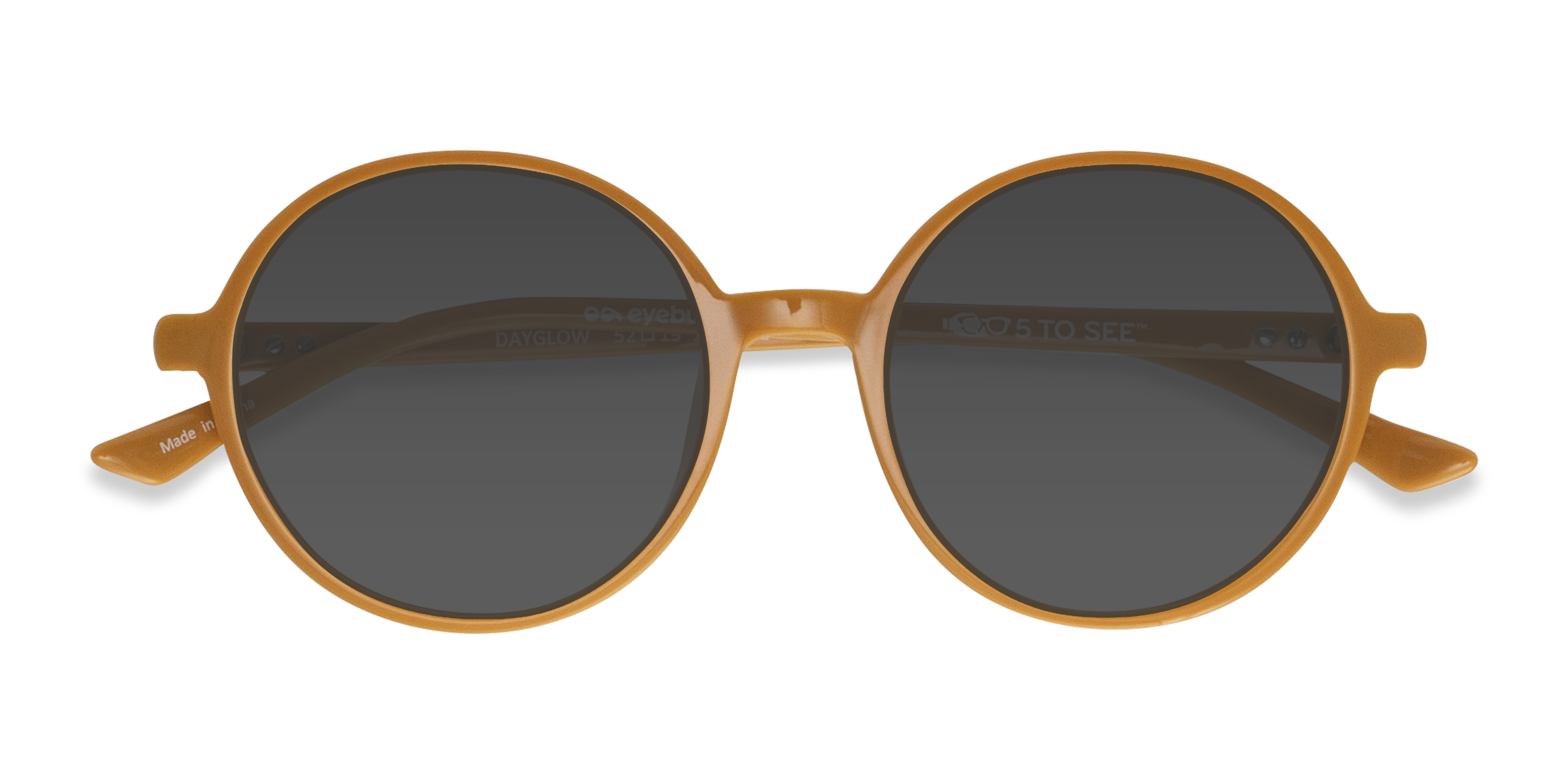Brown Dayglow - Plastic Sunglasses