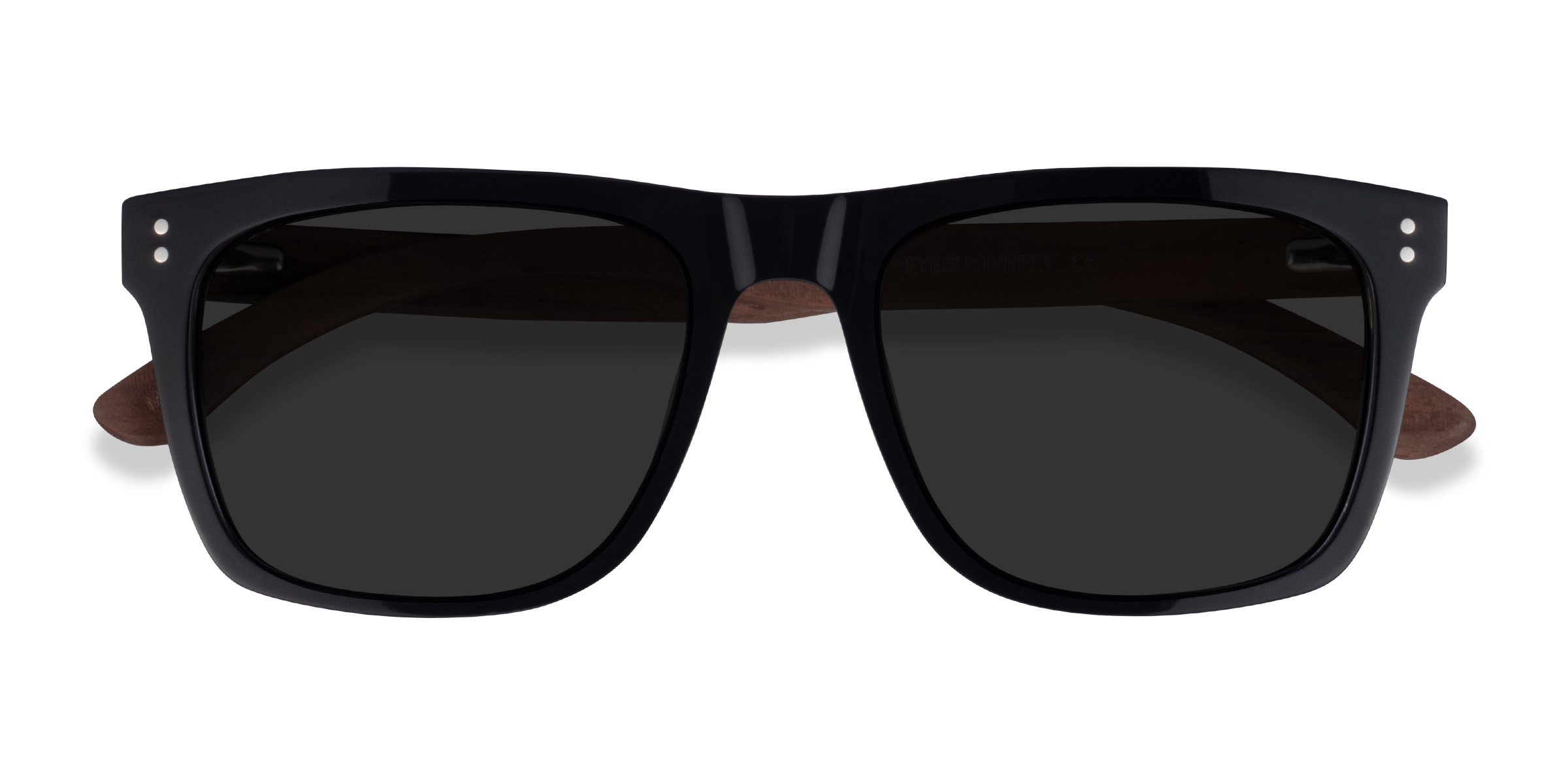 Black & Wood Grow -  Wood-texture Sunglasses