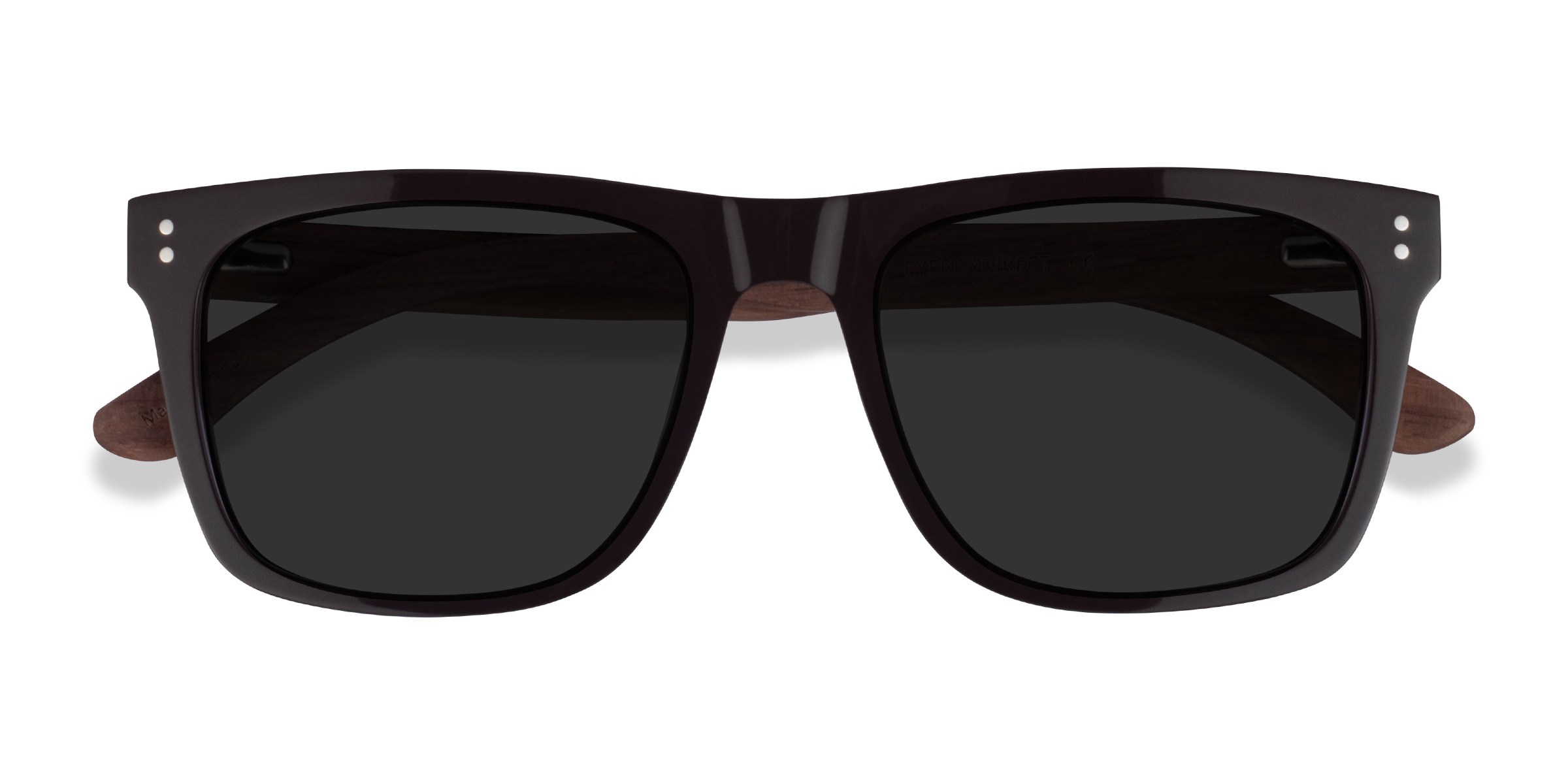 Dark Brown & Wood Grow -  Wood-texture Lunettes de soleil