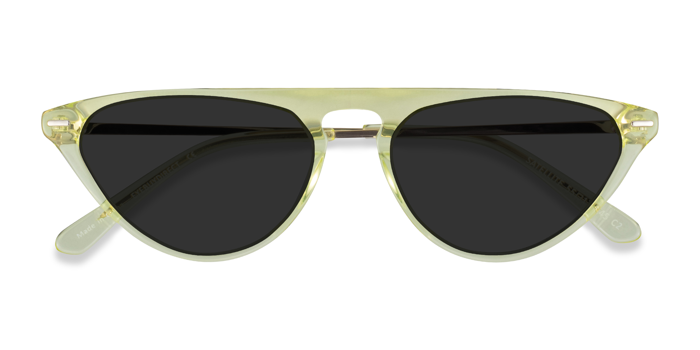 Clear Yellow Satellite - Métal Lunettes de soleil