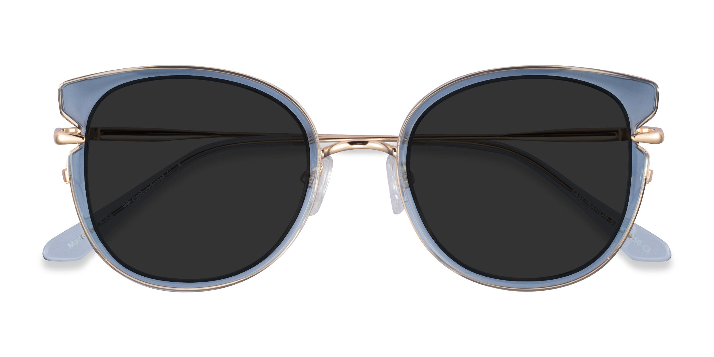 Clear Blue Gold Fascination - Plastique Lunettes de soleil