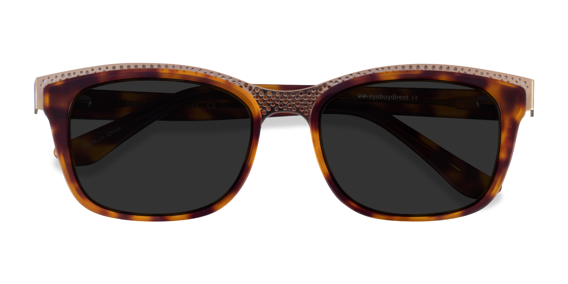 Tortoise Gold Solis - Metal Sunglasses