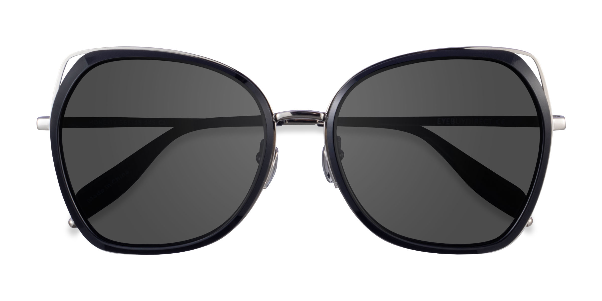 Black Silver Honesty - Metal Sunglasses
