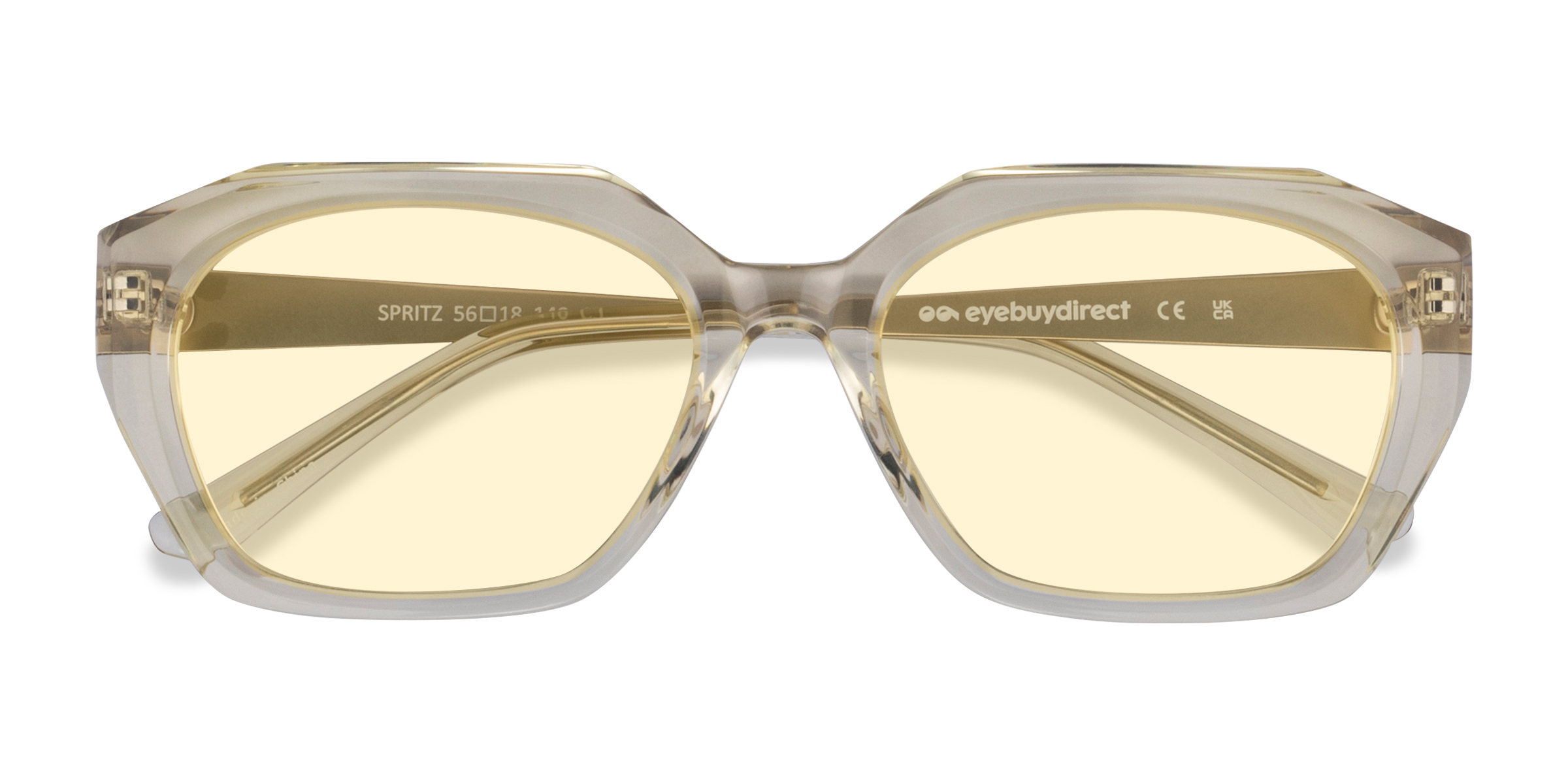 Yellow Translusant Spritz -  Métal Lunettes de soleil