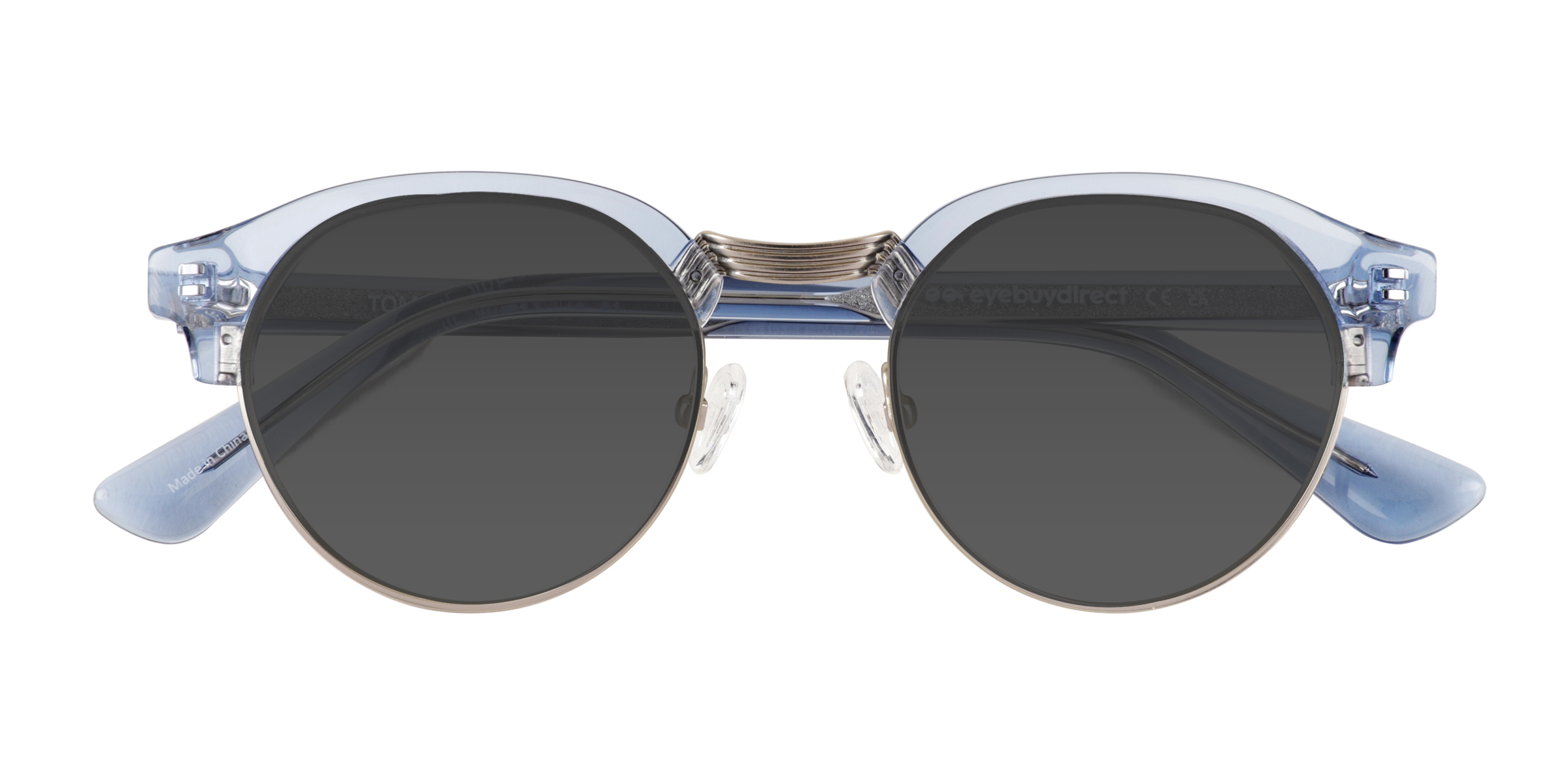 Clear Blue Silver Tommie -  Metal Sunglasses