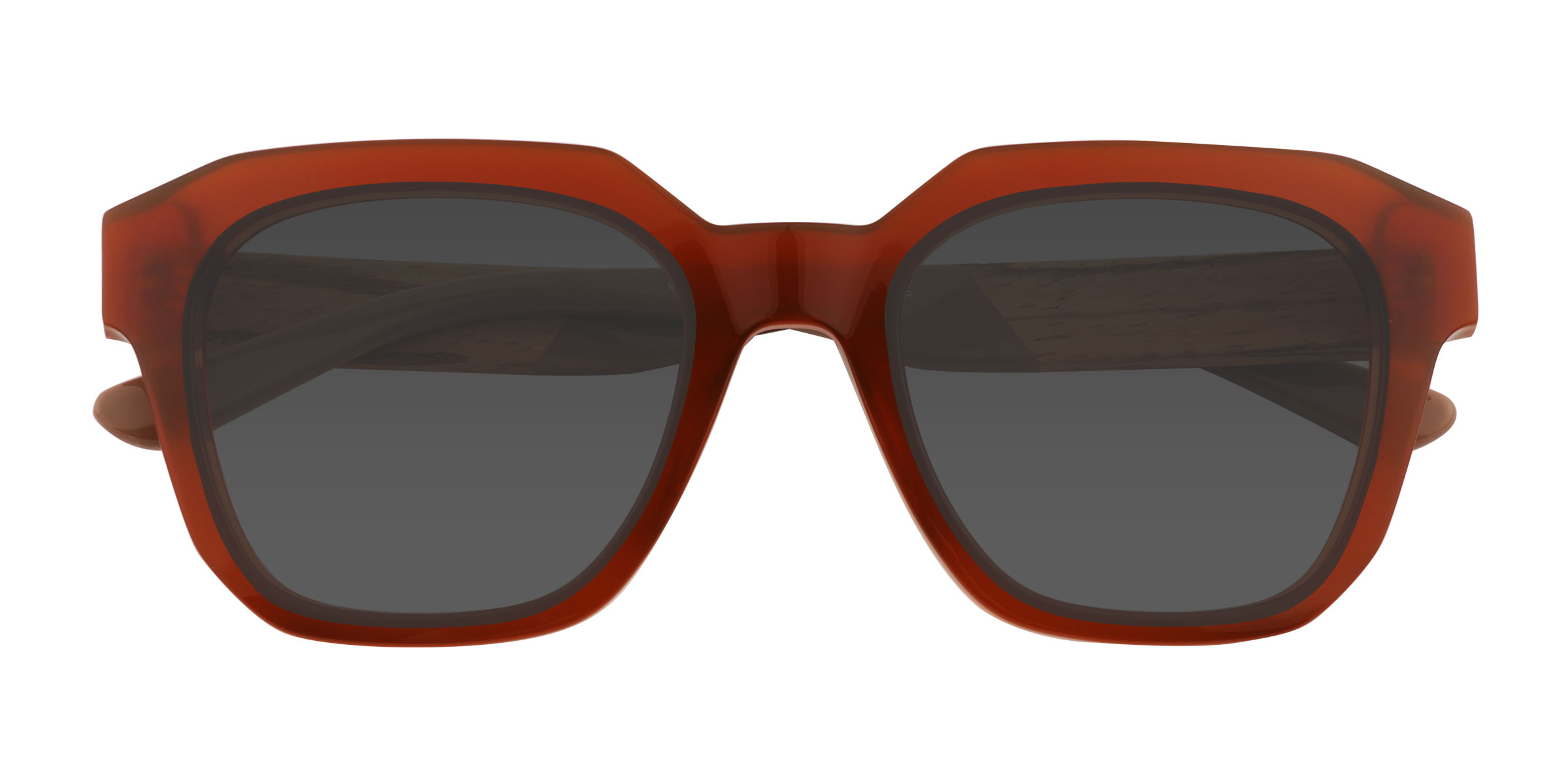 Dark Orange Teak - Wood-texture Sunglasses