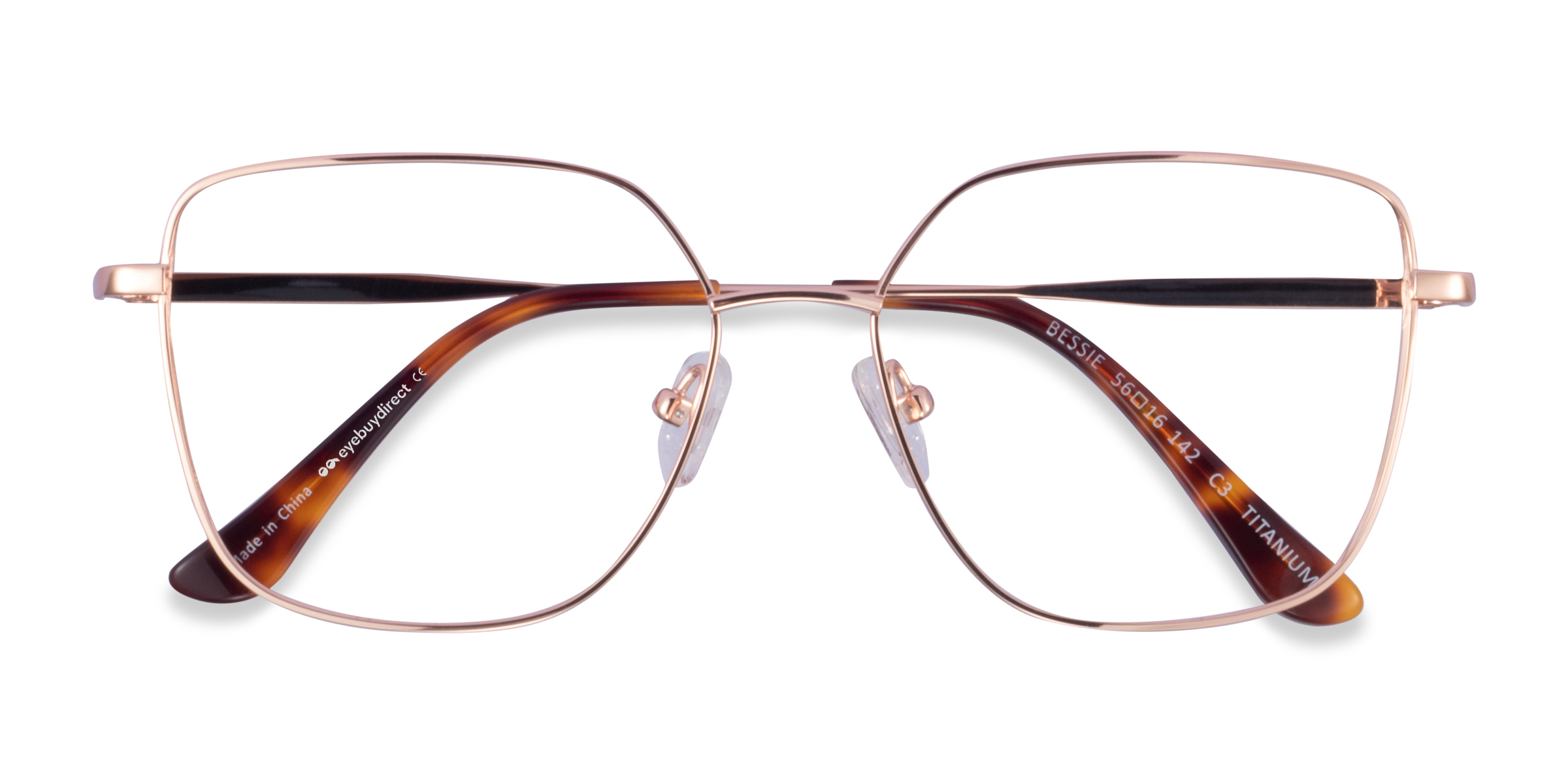 Rose Gold Bessie - Titanium Eyeglasses