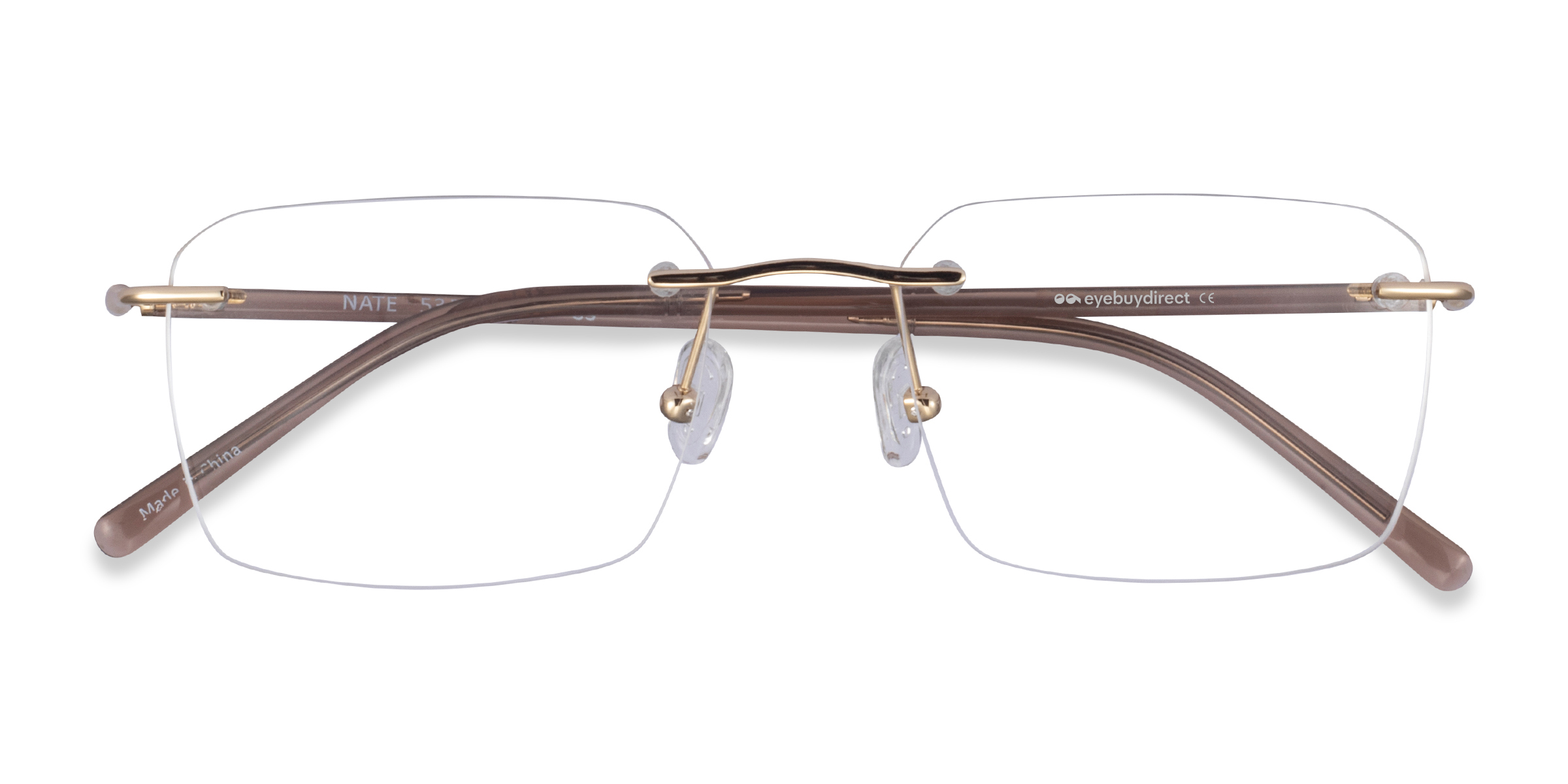 Gold Brown Nate - Titanium Eyeglasses