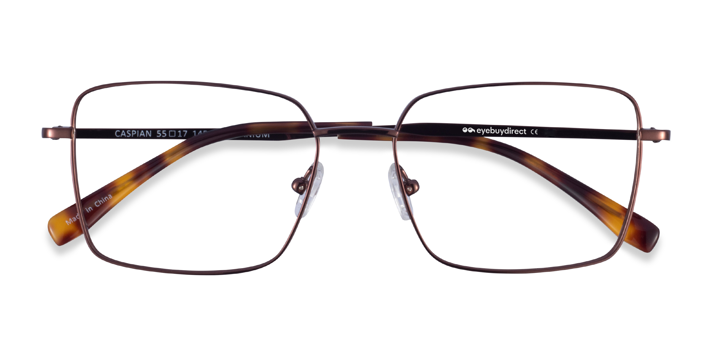 Coffee Caspian - Titanium Eyeglasses
