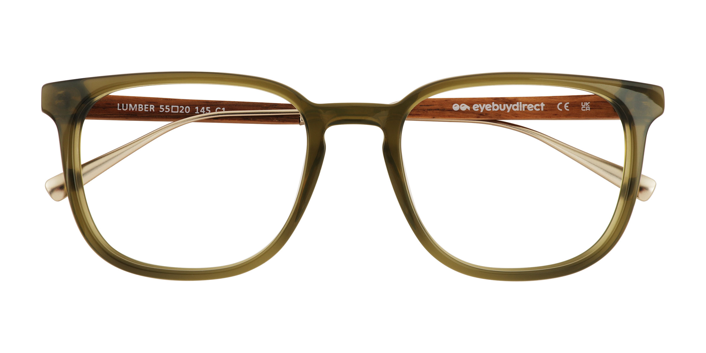 Vert olive Lumber - Wood-texture Lunettes de vue