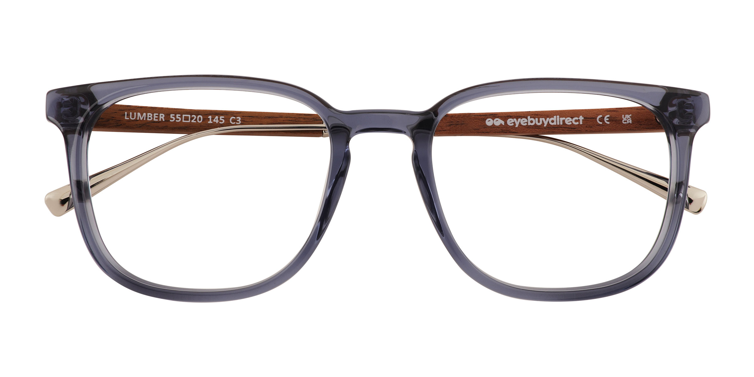 Bleu Lumber - Wood-texture Lunettes de vue